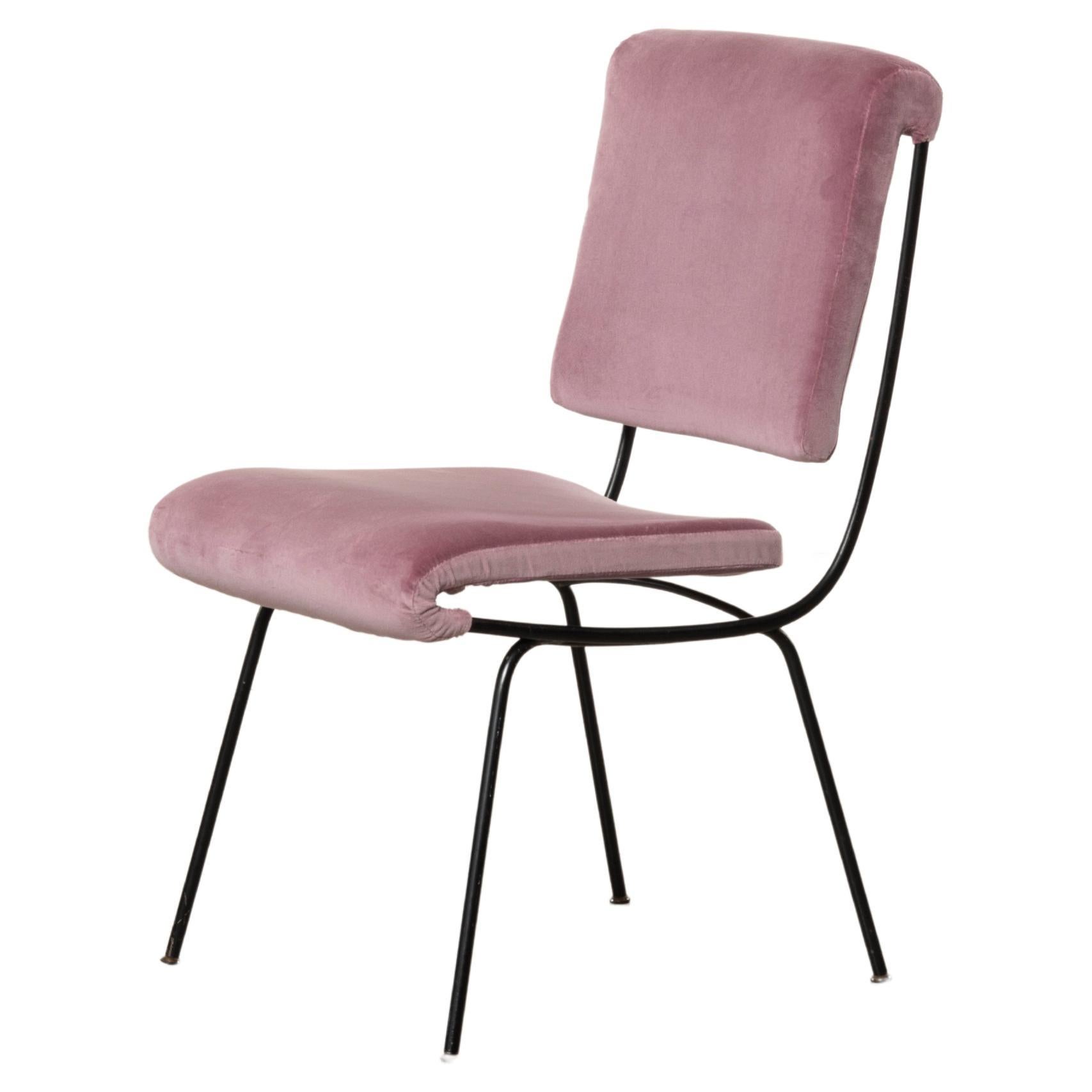 Chair Mod. Du 24- White leather-Gastone Rinaldi-Mid 20th Century For Sale