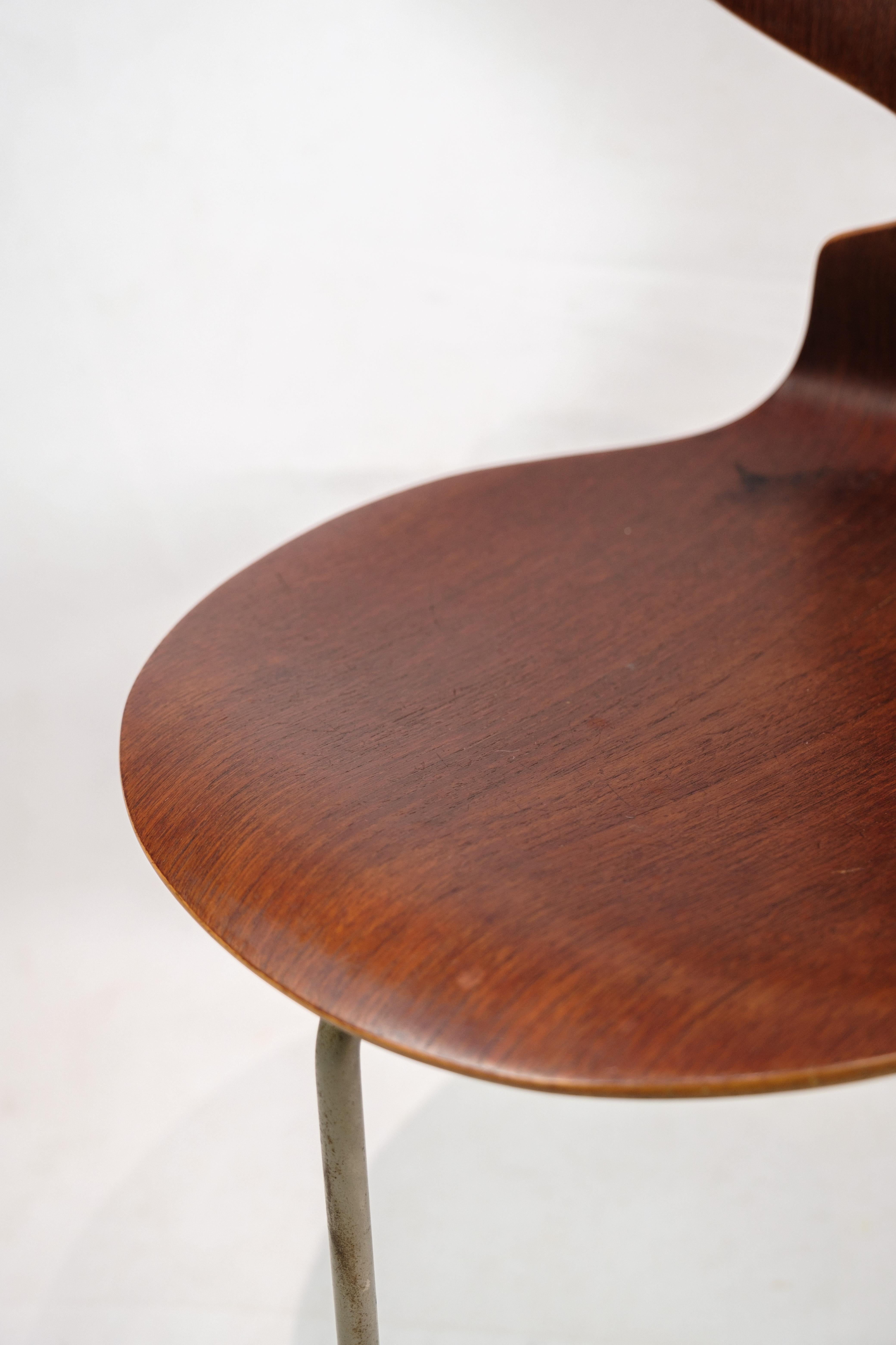 Chair, Model 3100 Myren Made In Teak Arne Jacobsen By Fritz Hansen From 1950s In Good Condition For Sale In Lejre, DK