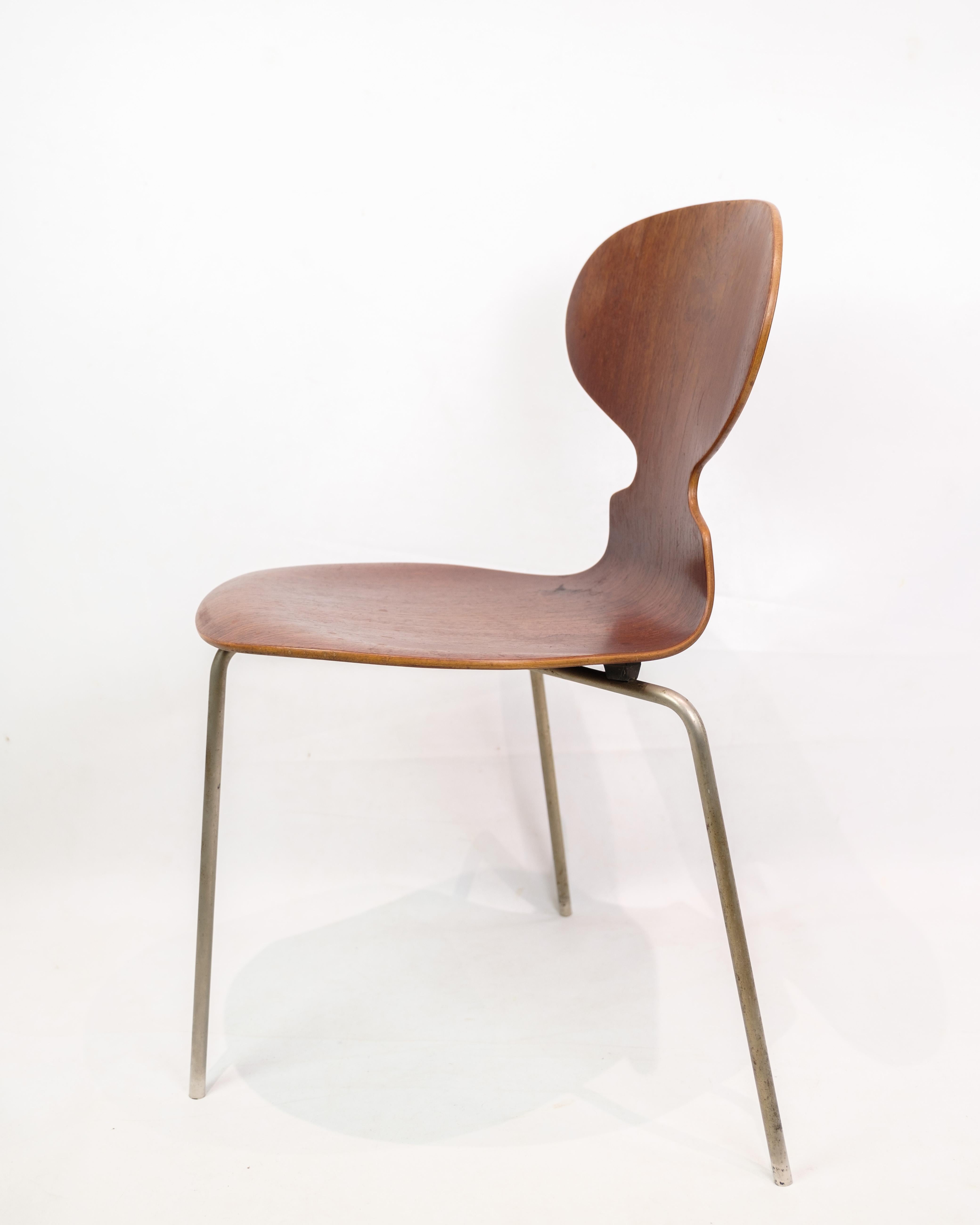 Chair, Model 3100 Myren Made In Teak Arne Jacobsen By Fritz Hansen From 1950s For Sale 2