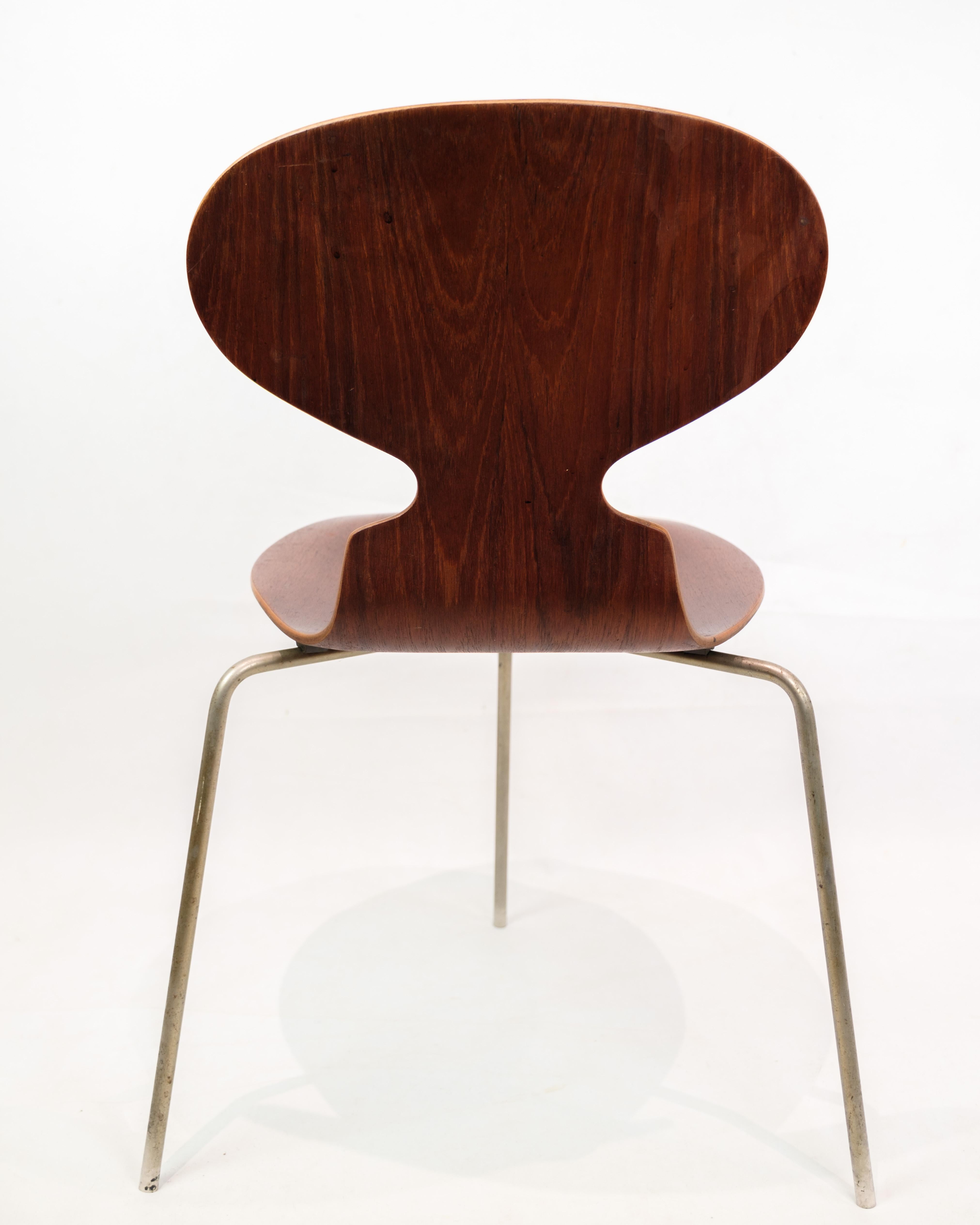 Chair, Model 3100 Myren Made In Teak Arne Jacobsen By Fritz Hansen From 1950s For Sale 3