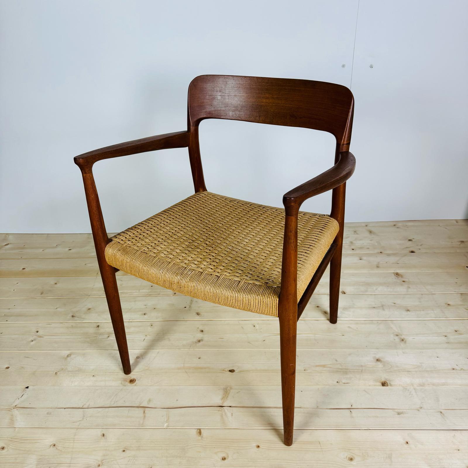 Mid-Century Modern Chaise modèle 56, Niels O. Møller pour J.L. Møllers Møbelfabrik, Danemark Années 1950 en vente