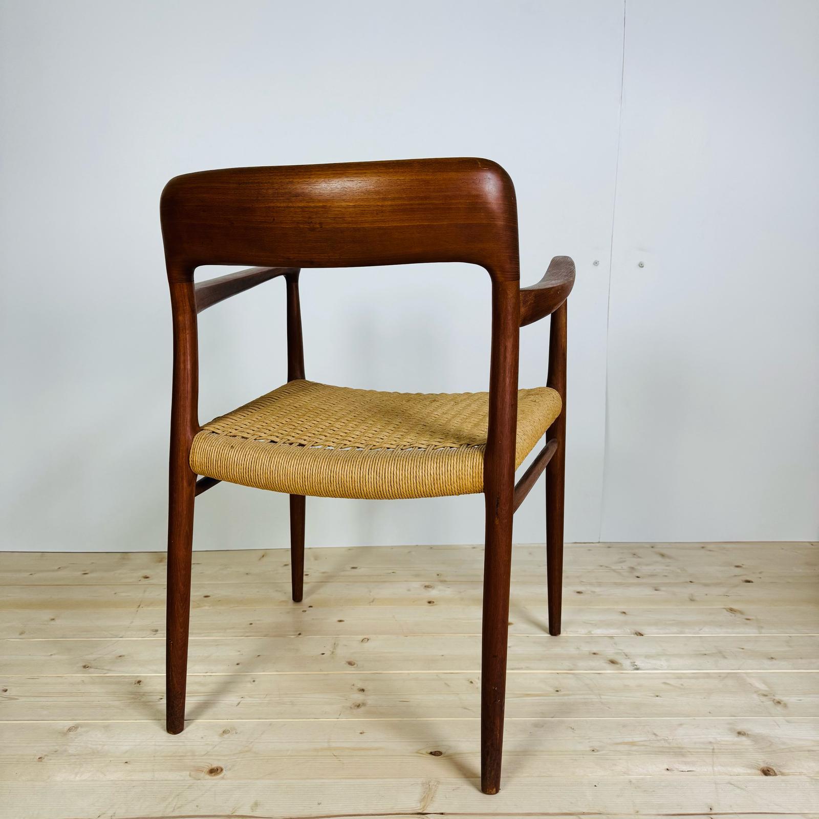 Chaise modèle 56, Niels O. Møller pour J.L. Møllers Møbelfabrik, Danemark Années 1950 Bon état - En vente à Torino, IT