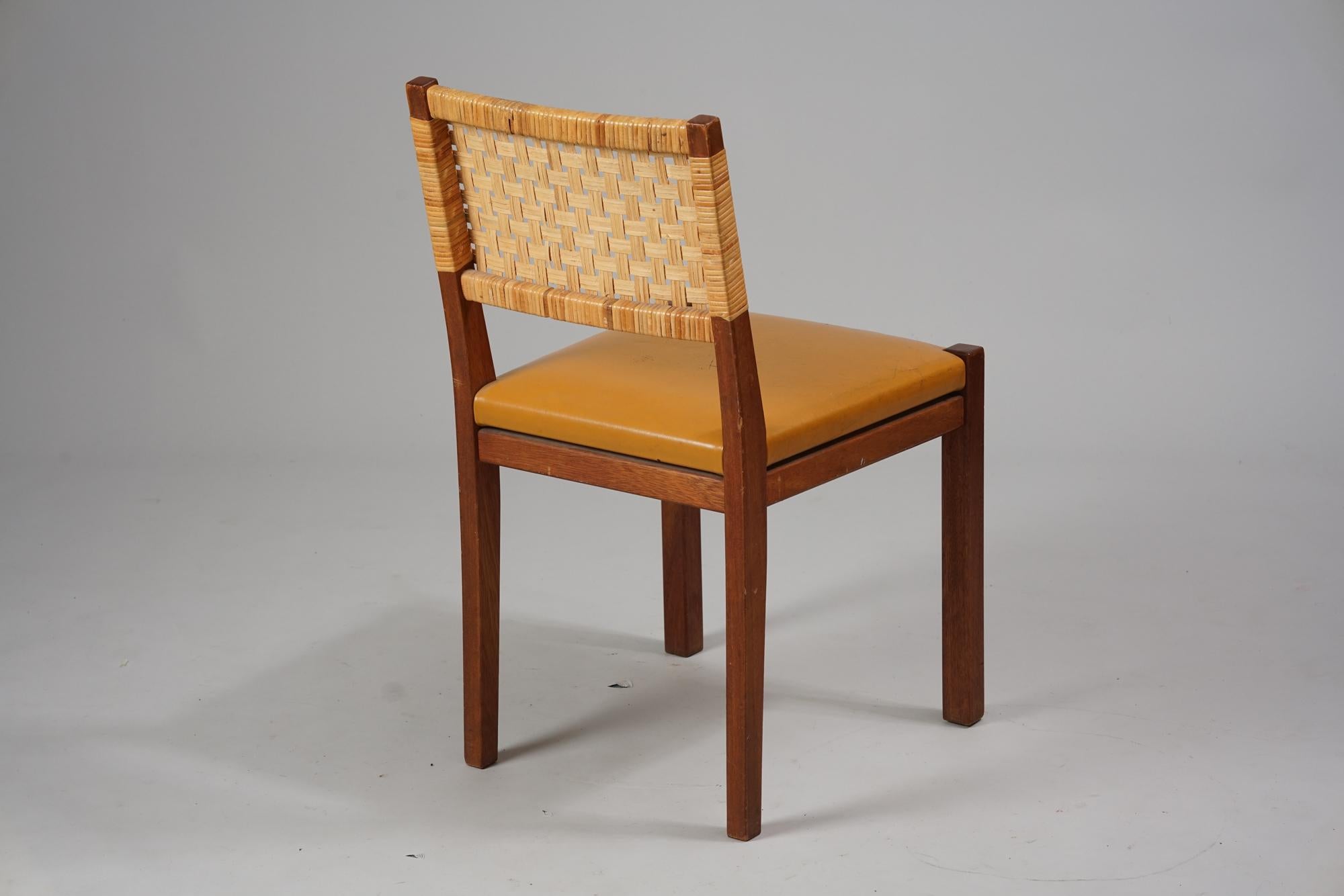 Leather Chair Model 615 by Aino Aalto for O.Y Huonekalu- ja Rakennustyötehdas A.B, 1950s