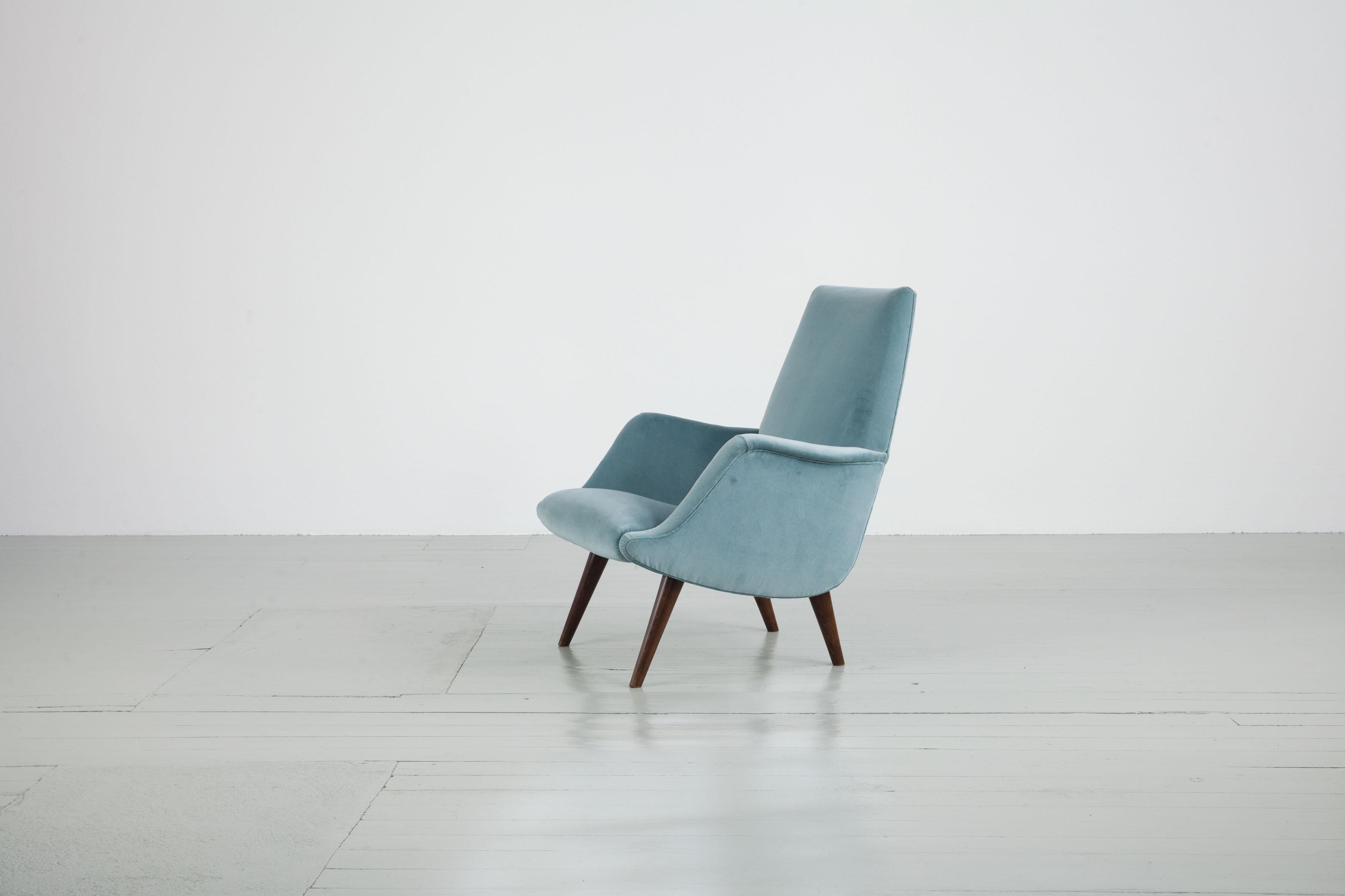 Carlo de Carli Italian Light Blue Chair 