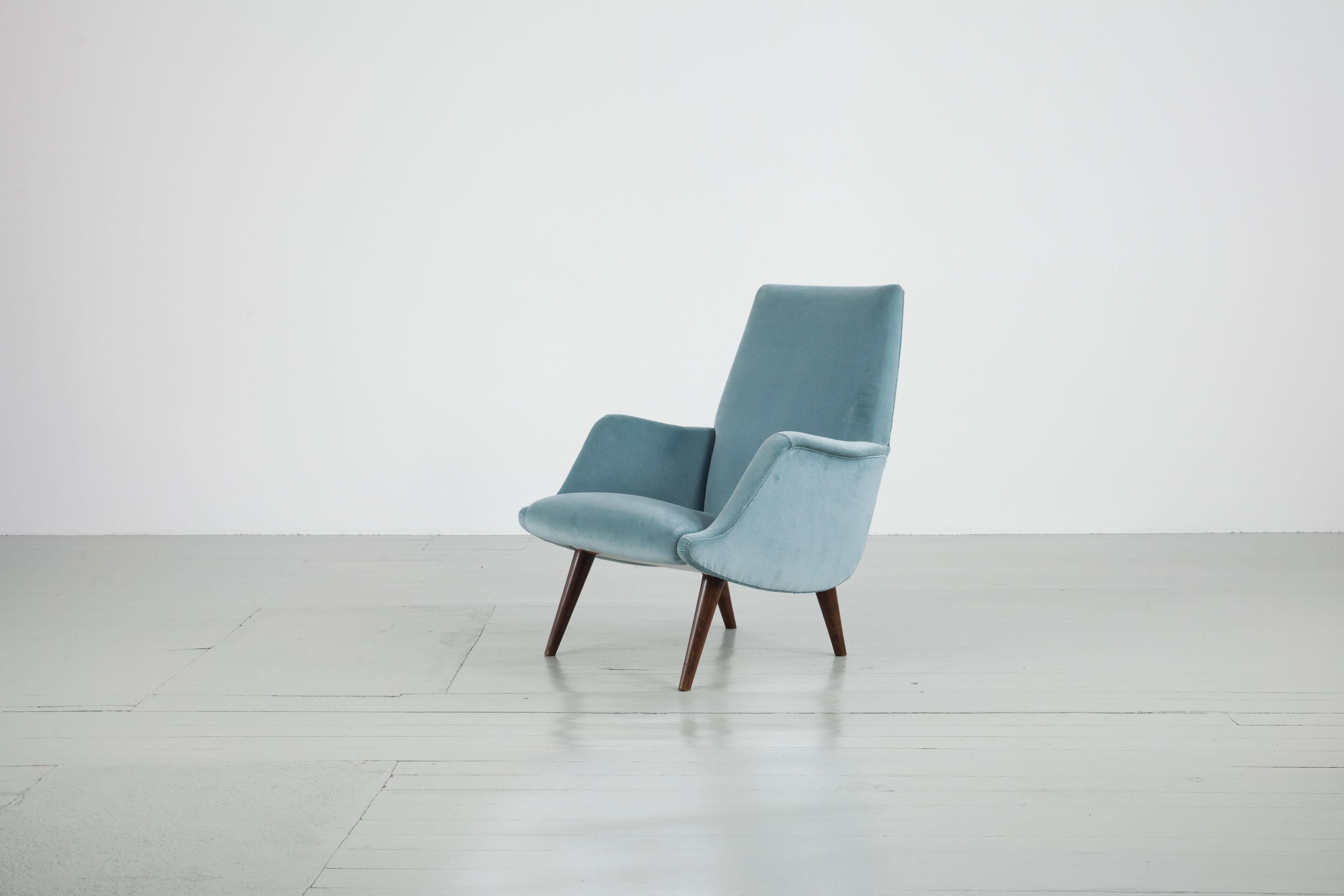 Carlo de Carli Italian Light Blue Chair 