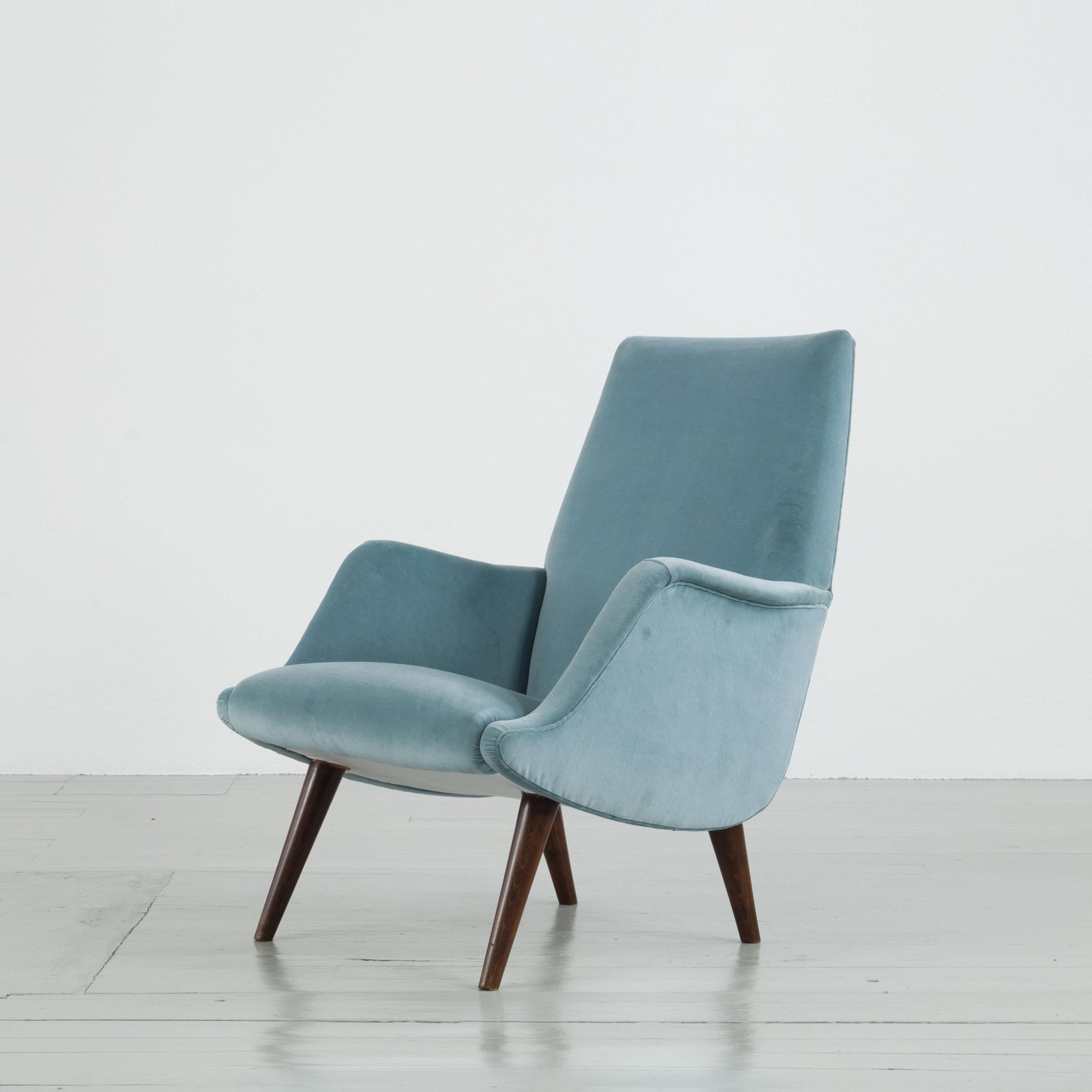 Carlo de Carli Italian Light Blue Chair 