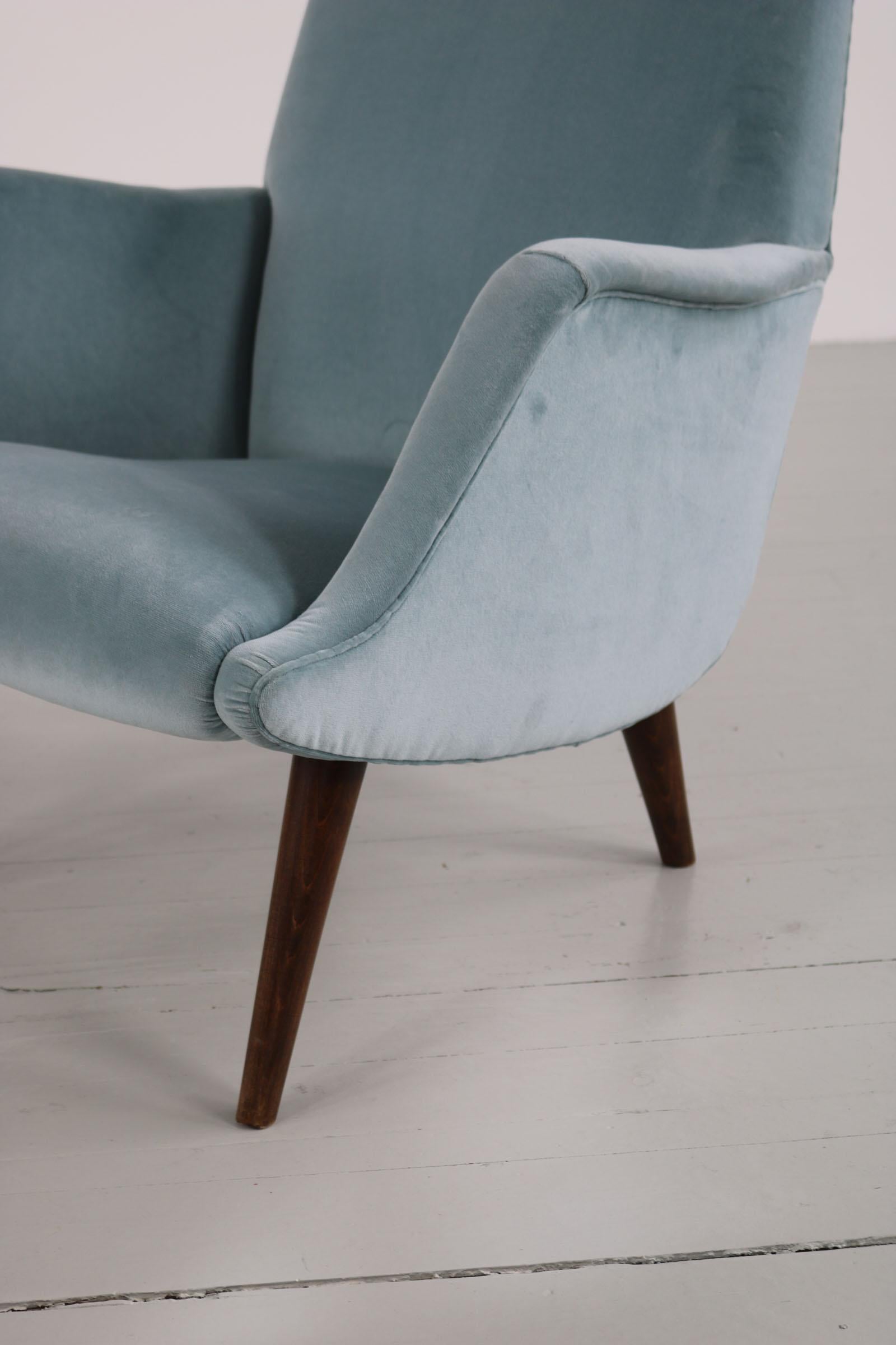 Carlo de Carli Italian Light Blue Chair 