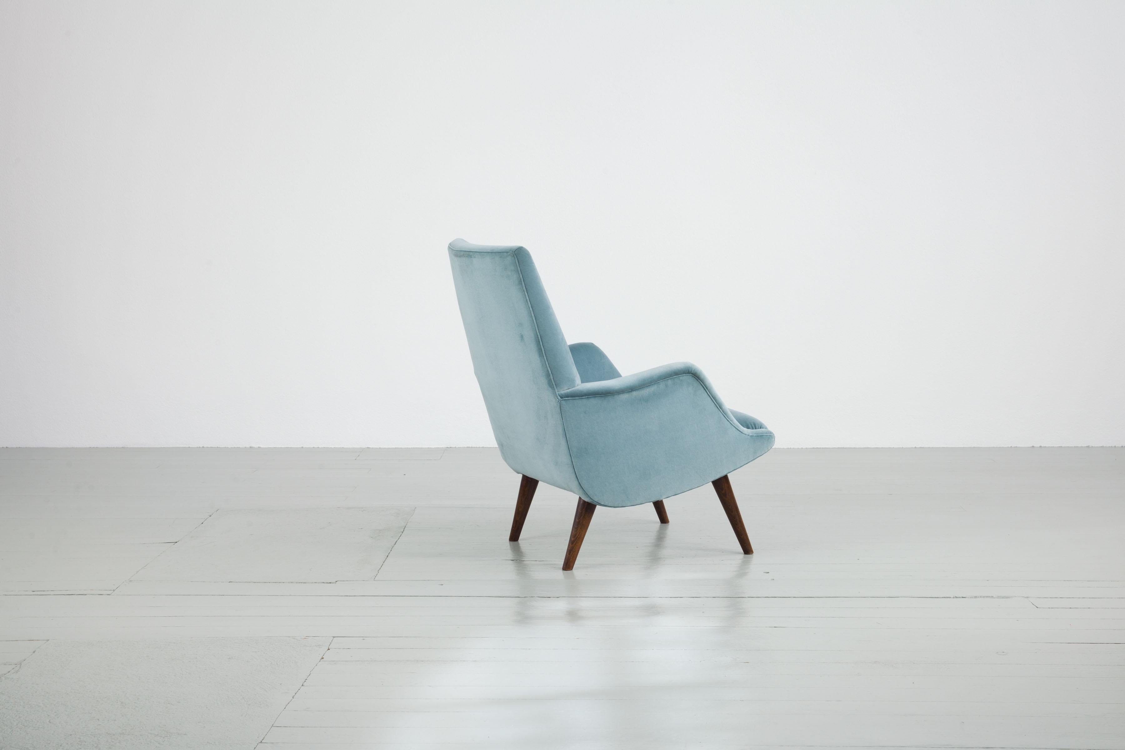 Carlo de Carli Italian Light Blue Chair 