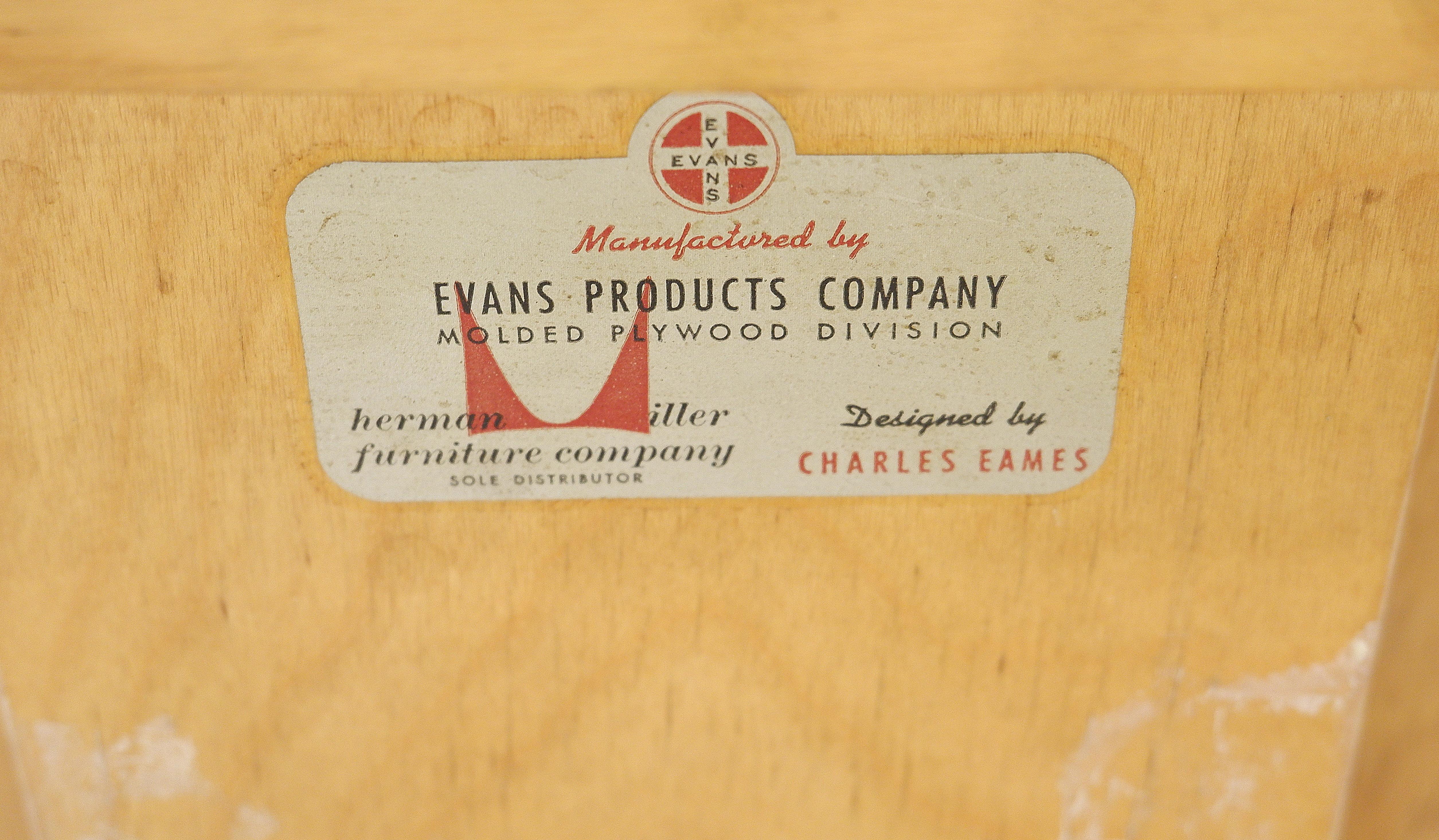 Chair Model DCW in Molded Plywood, First Edition by Charles & Ray Eames 4