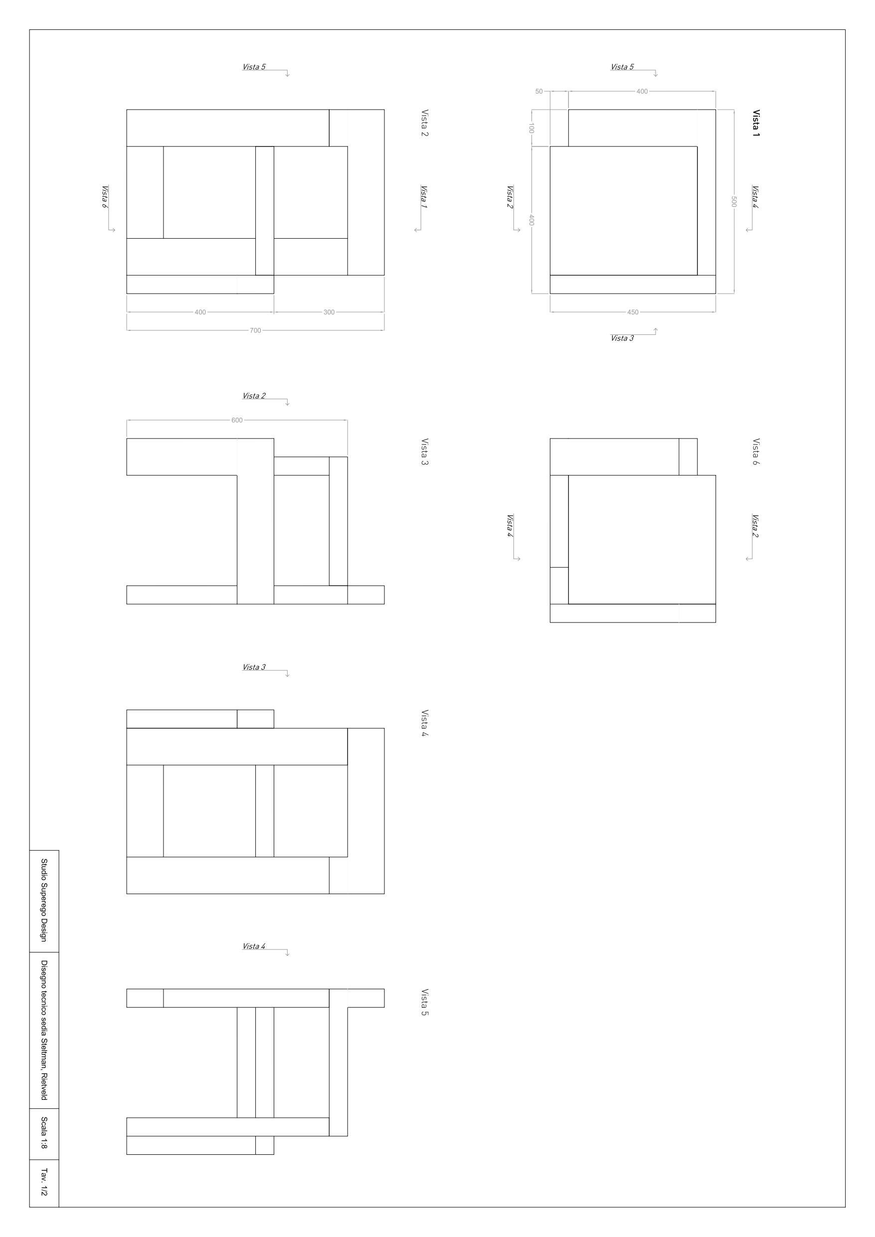 Stuhl Post Steltman von Alessandro Guerriero für Alchimia Redesign Kollektion im Angebot 7