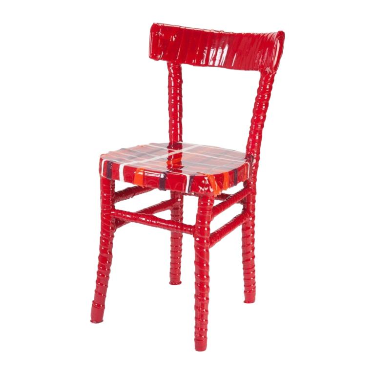Chair N. 02/20 in Wood and Resin by Paola Navone For Sale
