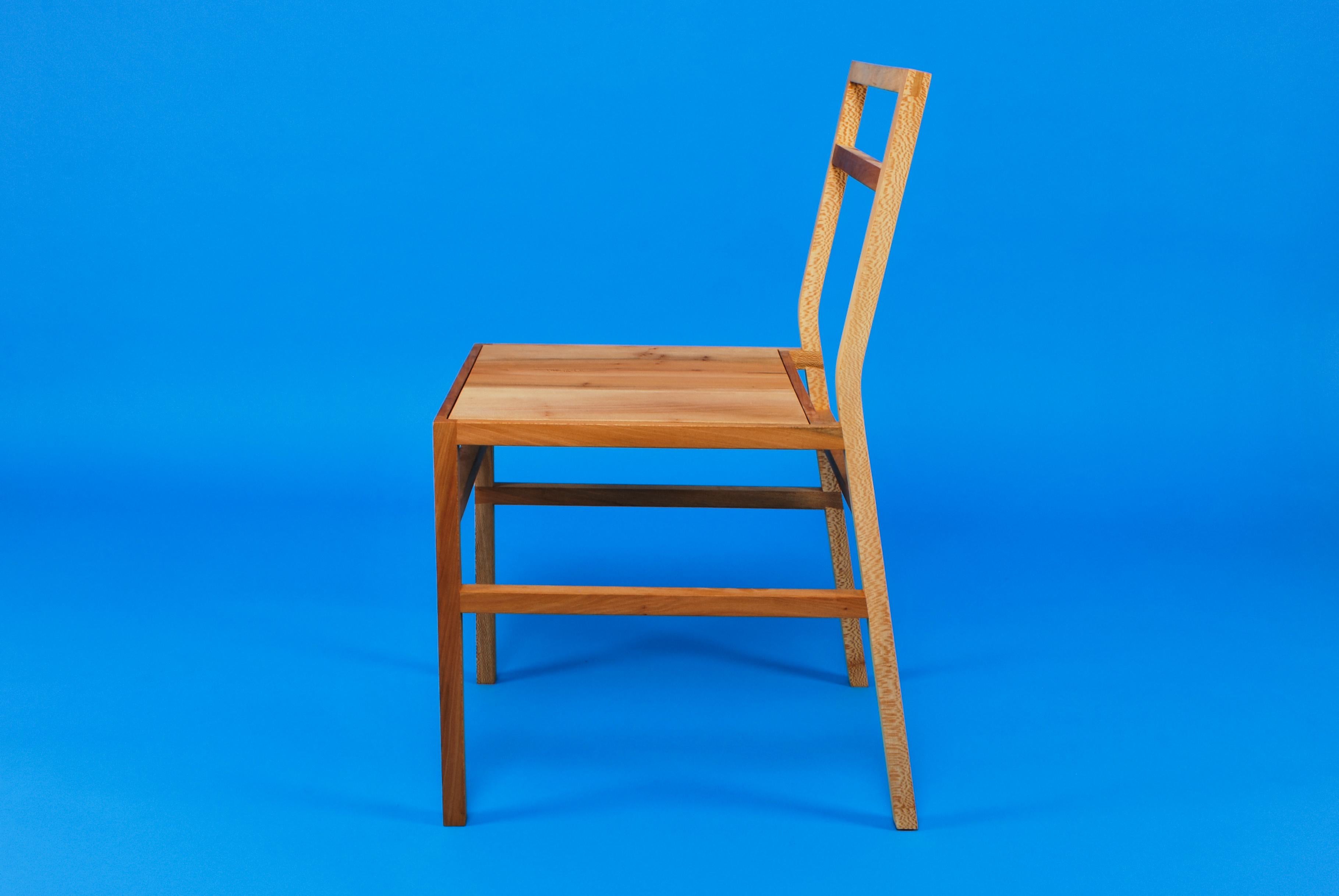 Organic Modern Chair, Oak, Ash, London Plane, Solid Wood, Creator Loose Fit, UK For Sale 5