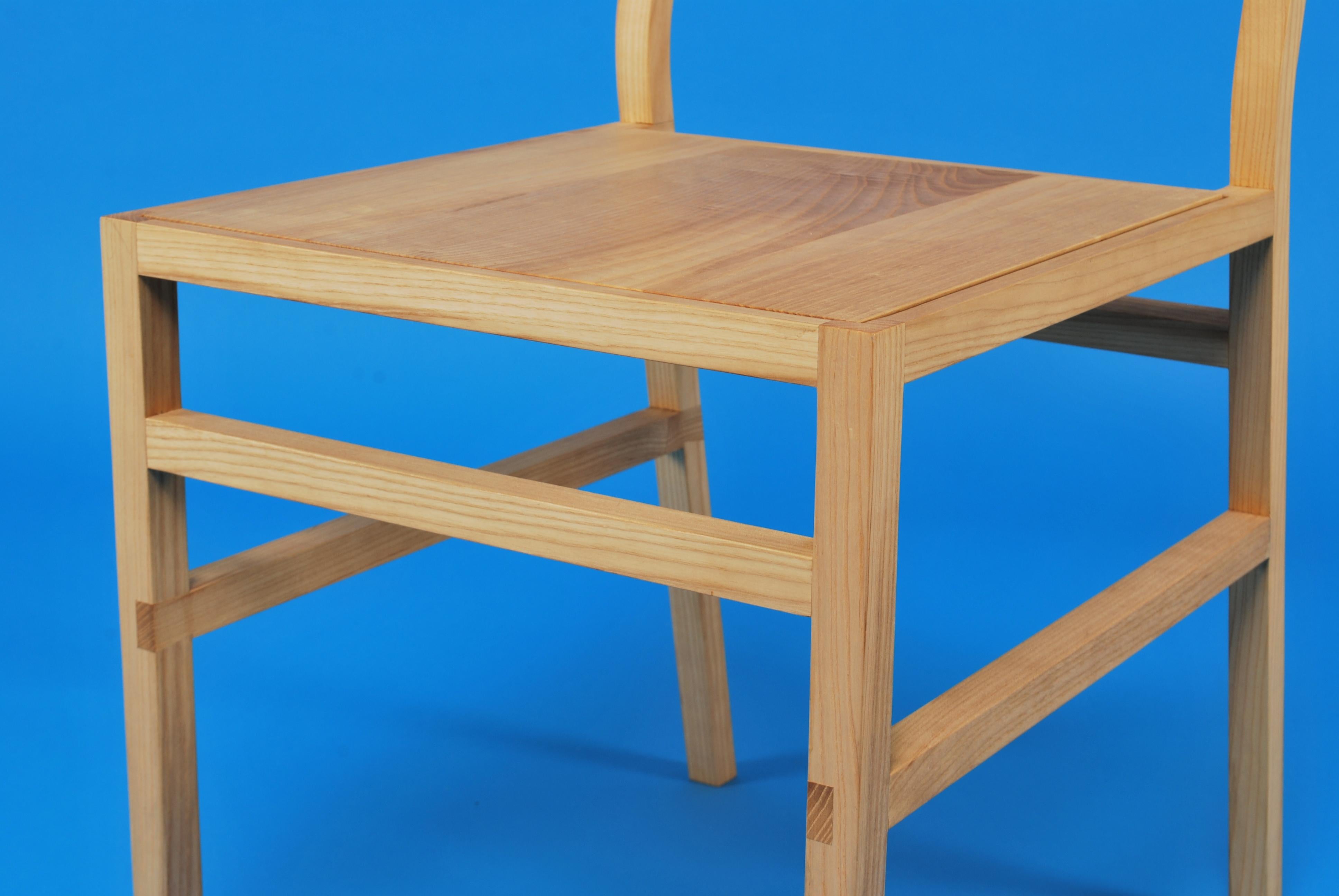 Organic Modern Chair, Oak, Ash, London Plane, Solid Wood, Creator Loose Fit, UK For Sale 1