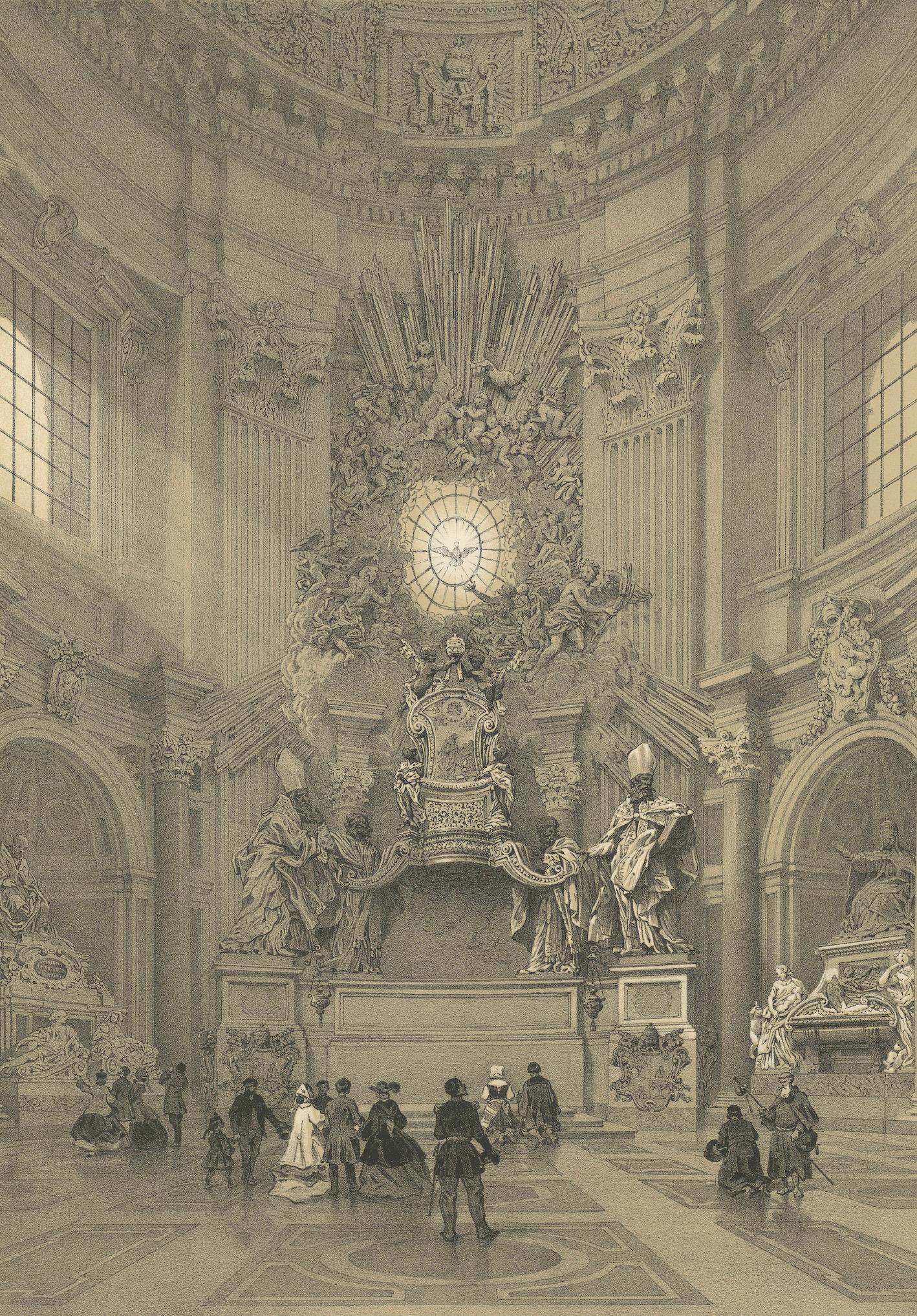 Chair of St Peter, Vatican – Baroque Masterpiece Interior, 1868