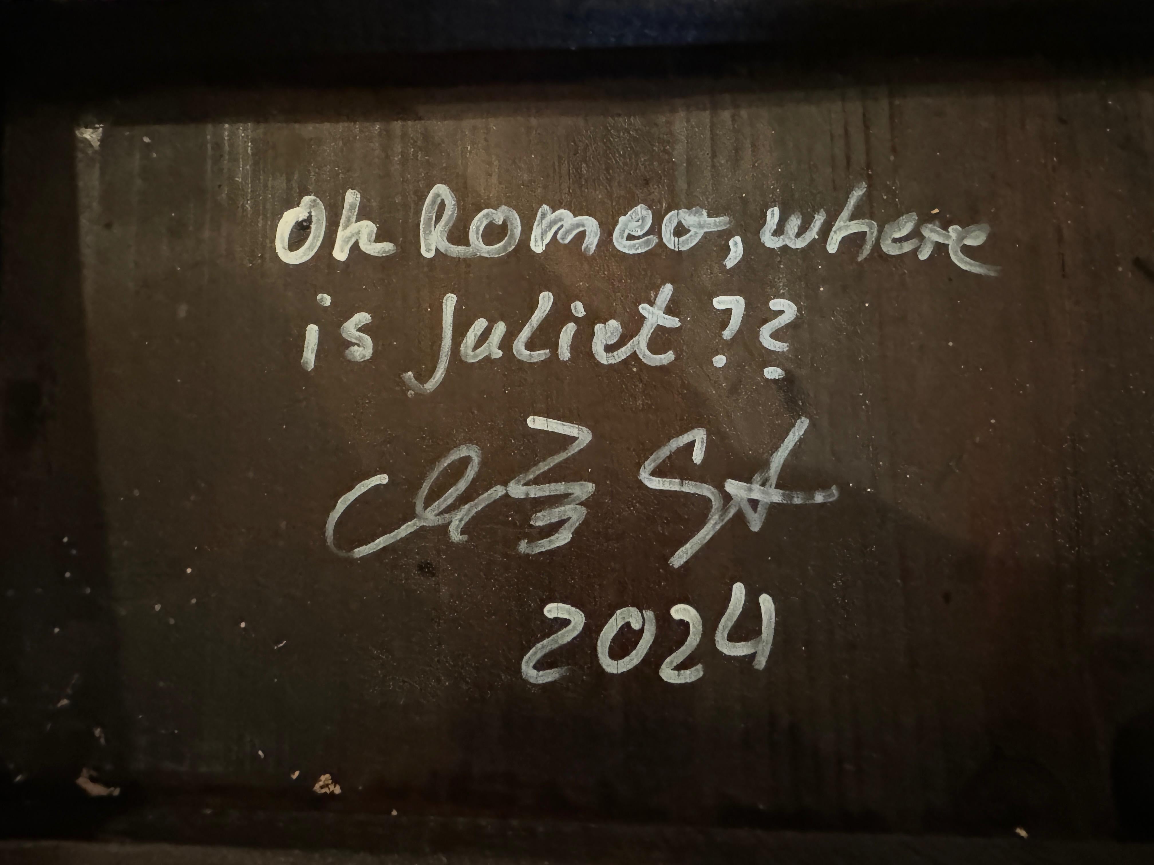 Stuhl „Oh Romeo, wo ist Juliet ?“ von Markus Friedrich Staab (Buchenholz) im Angebot
