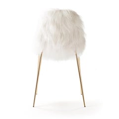 Chair Opinion Ciatti Mammamia Fur Special Edition design Lapo Ciatti - White