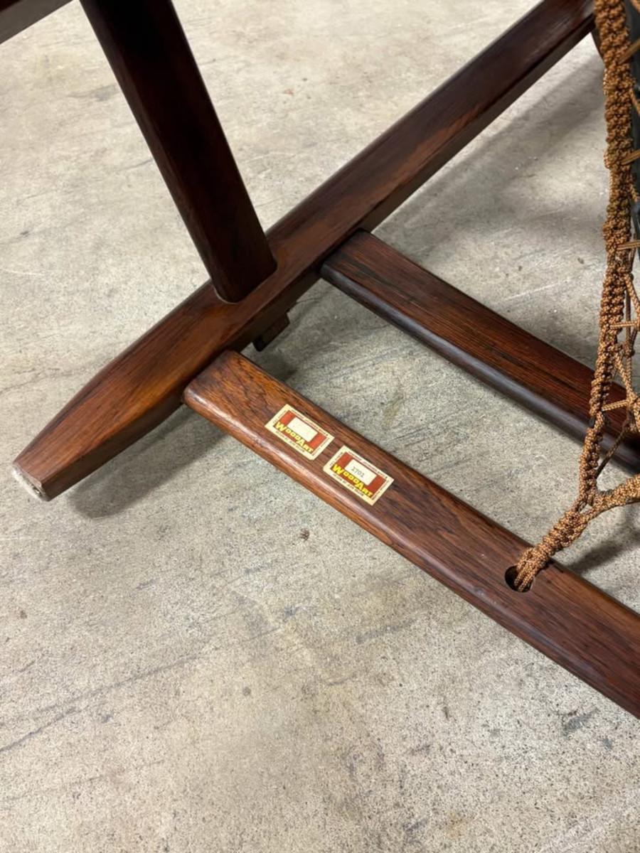 Authentic Jangada Chair & Ottoman by Jean Gillon for WoodArt For Sale 3