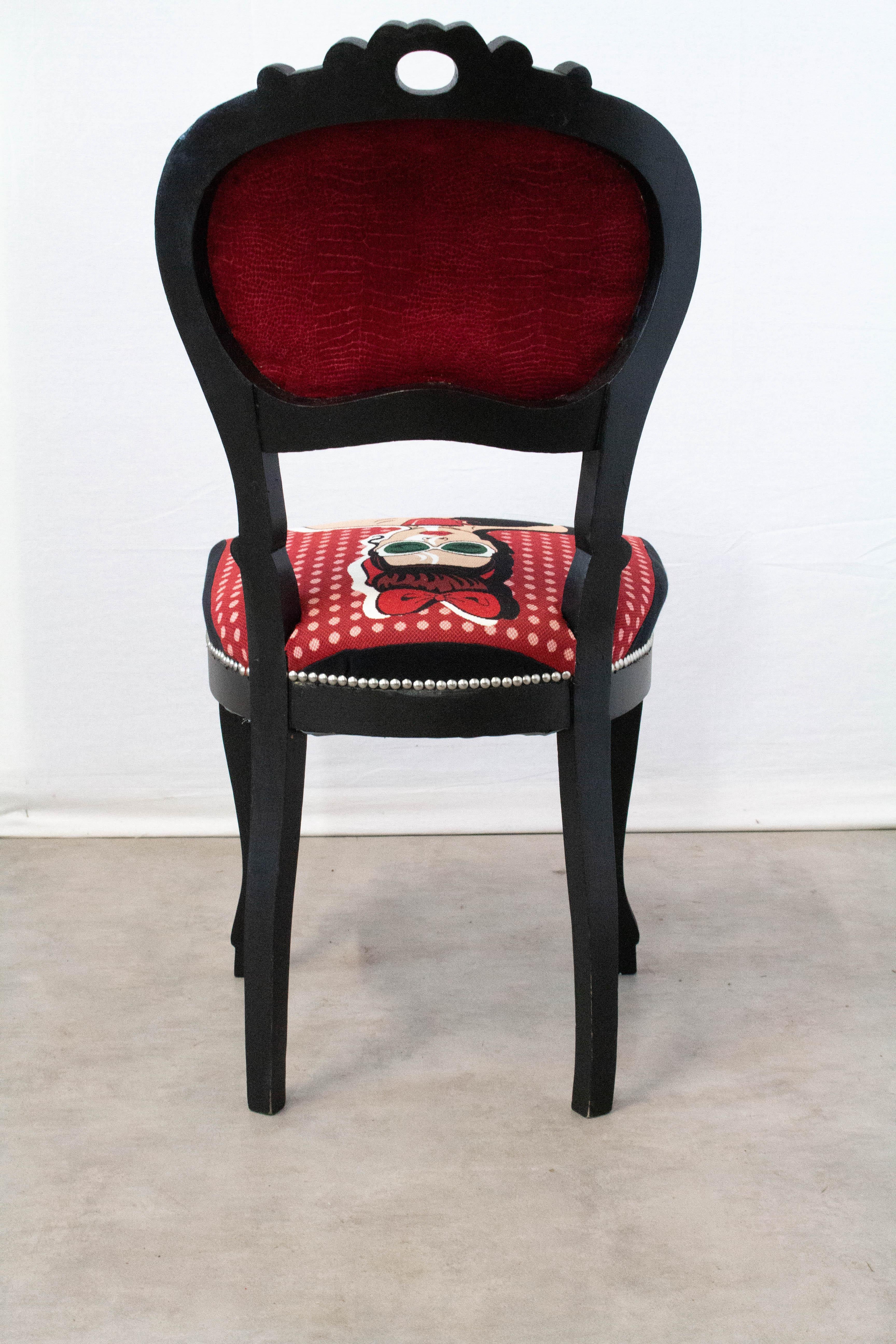 Chair Pin Up Napoleon III French Upholstered Late 19th Century 1