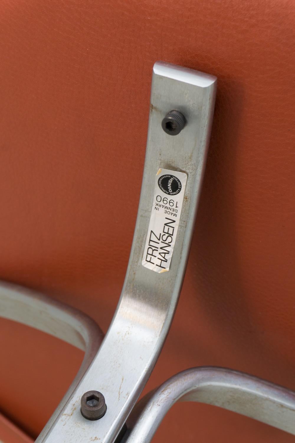 Chair 'PK 9' by Poul Kjaerholm, Fritz Hansen, Steel, Leather, 1960 3