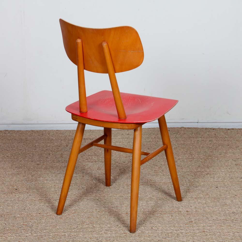 Chair produced by Ton in the 1960s (Holz) im Angebot