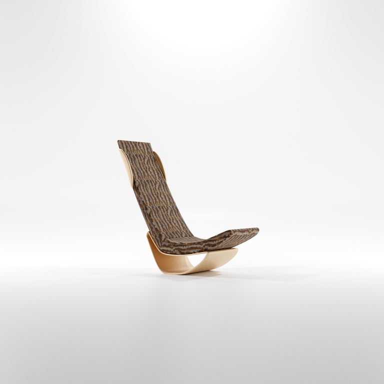 Chair R2, Powder Bronzed Finished Steel Framed Rocking Aesthetic Lounge ...