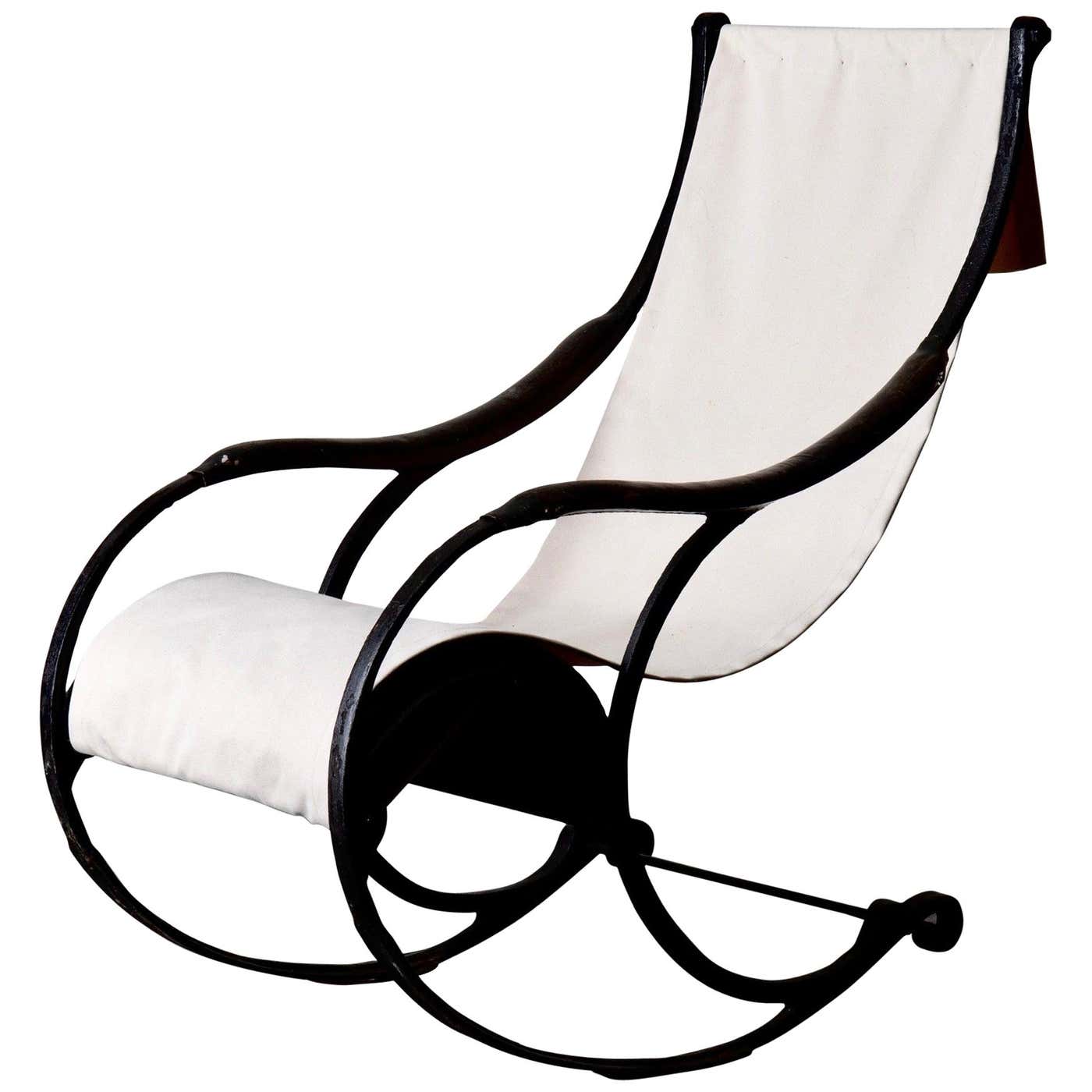 Chair Rocking English 19th Century Black White England For Sale at ...