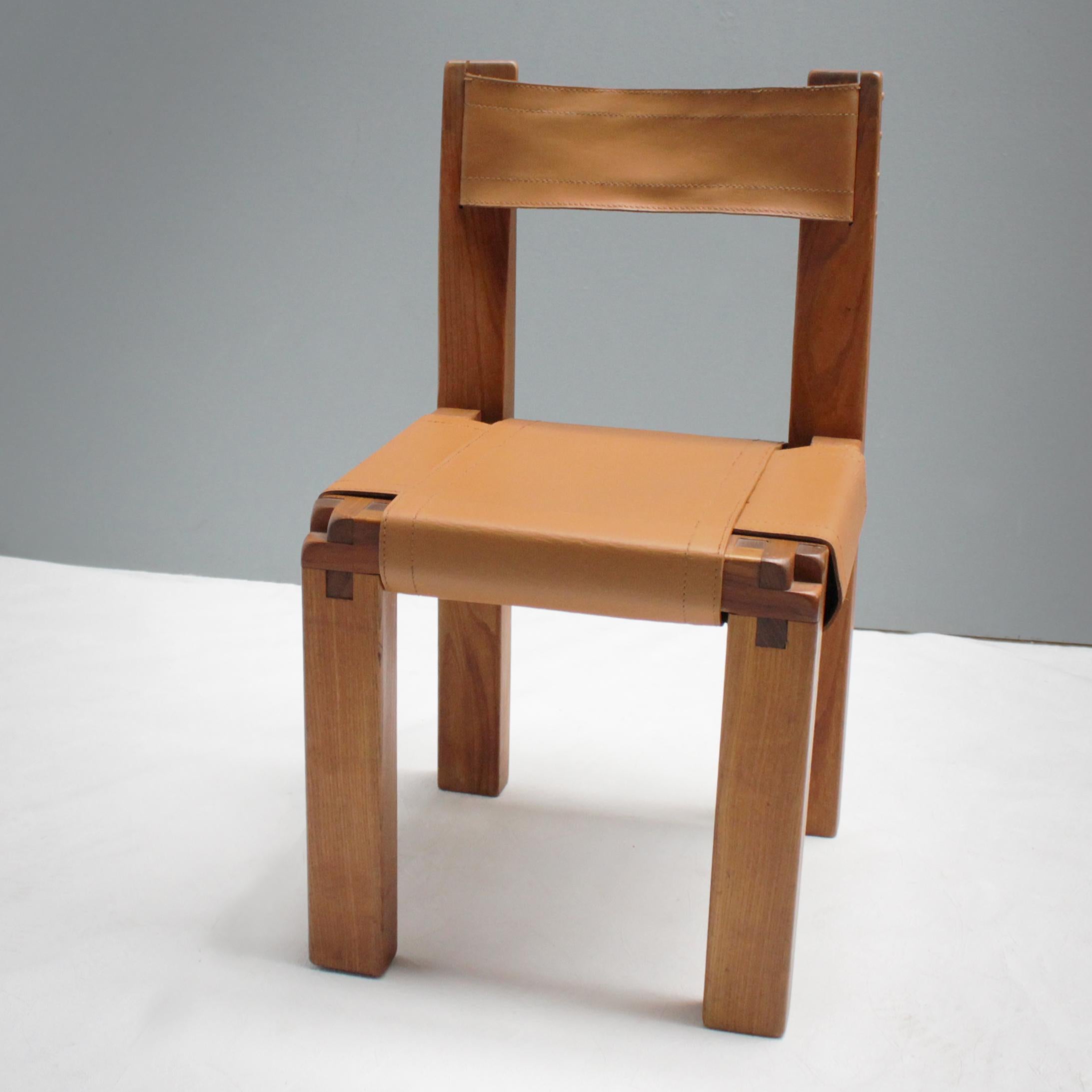 Painted Chair S11 by Pierre Chapo, France