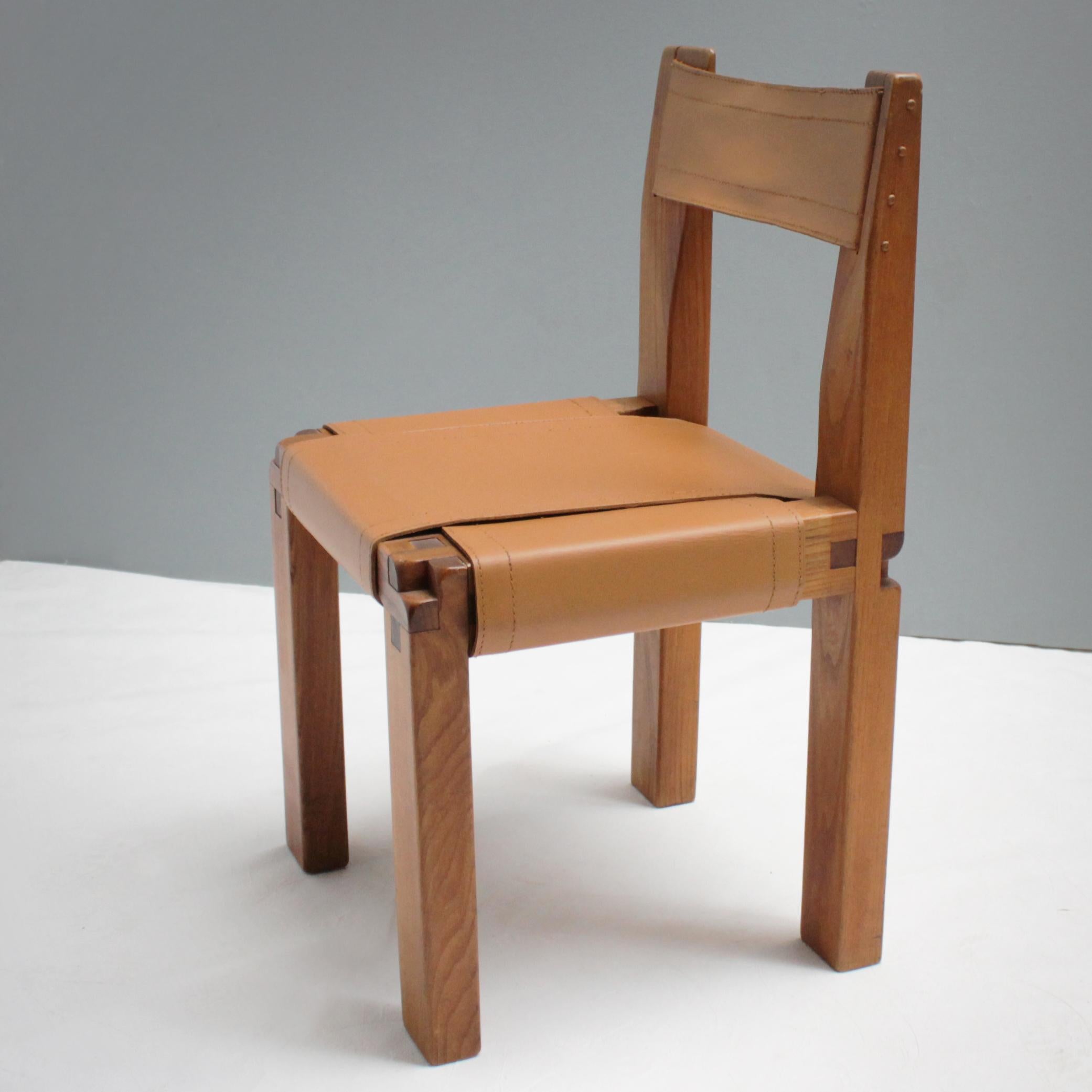 Mid-20th Century Chair S11 by Pierre Chapo, France