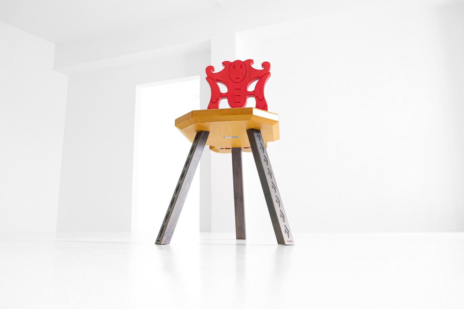 chair 'sedile del museo bagatti valsecchi' by alessandro mendini for mastrangelo 9