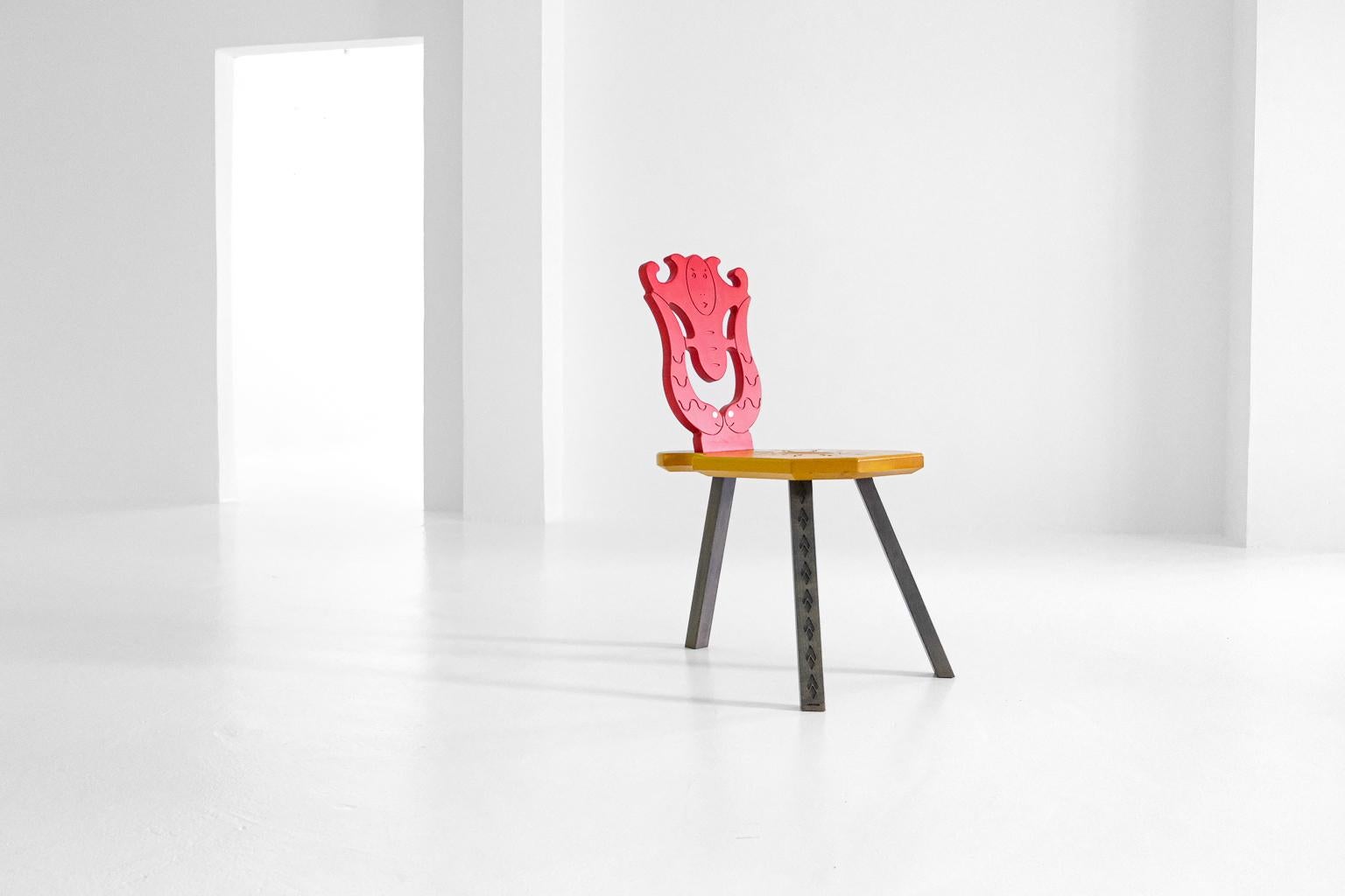 Post-Modern chair 'sedile del museo bagatti valsecchi' by alessandro mendini for mastrangelo