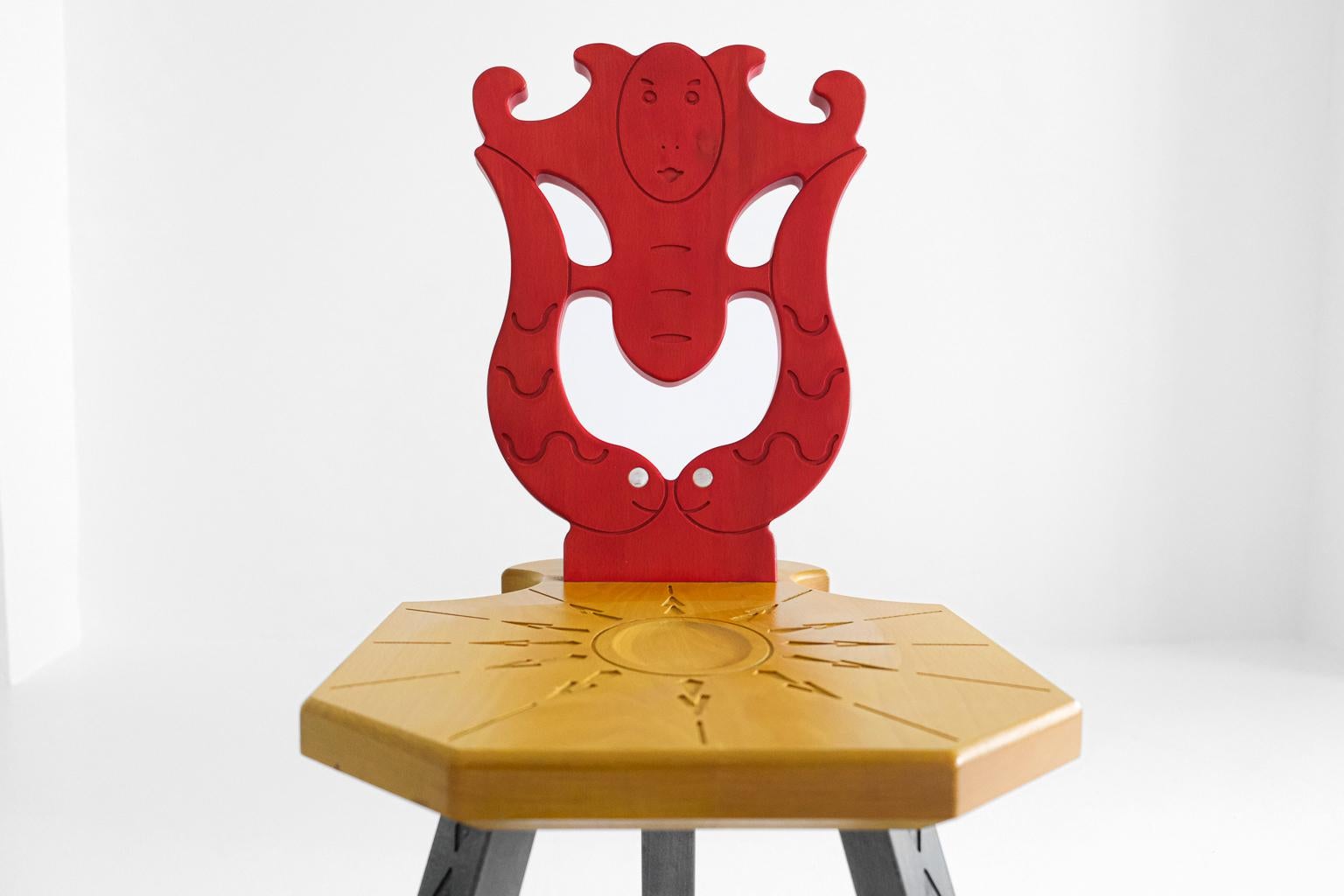 chair 'sedile del museo bagatti valsecchi' by alessandro mendini for mastrangelo 1