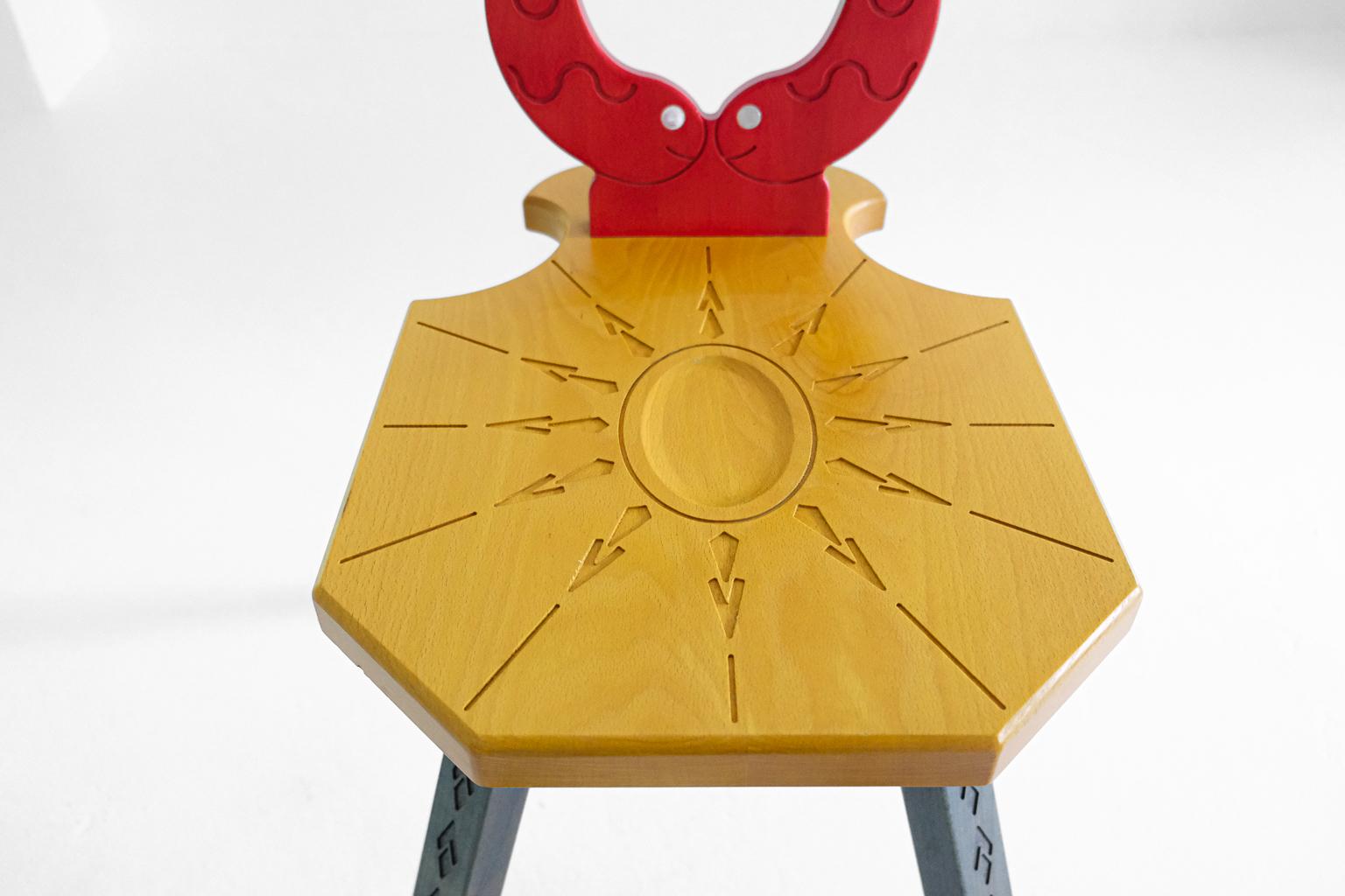 chair 'sedile del museo bagatti valsecchi' by alessandro mendini for mastrangelo 2