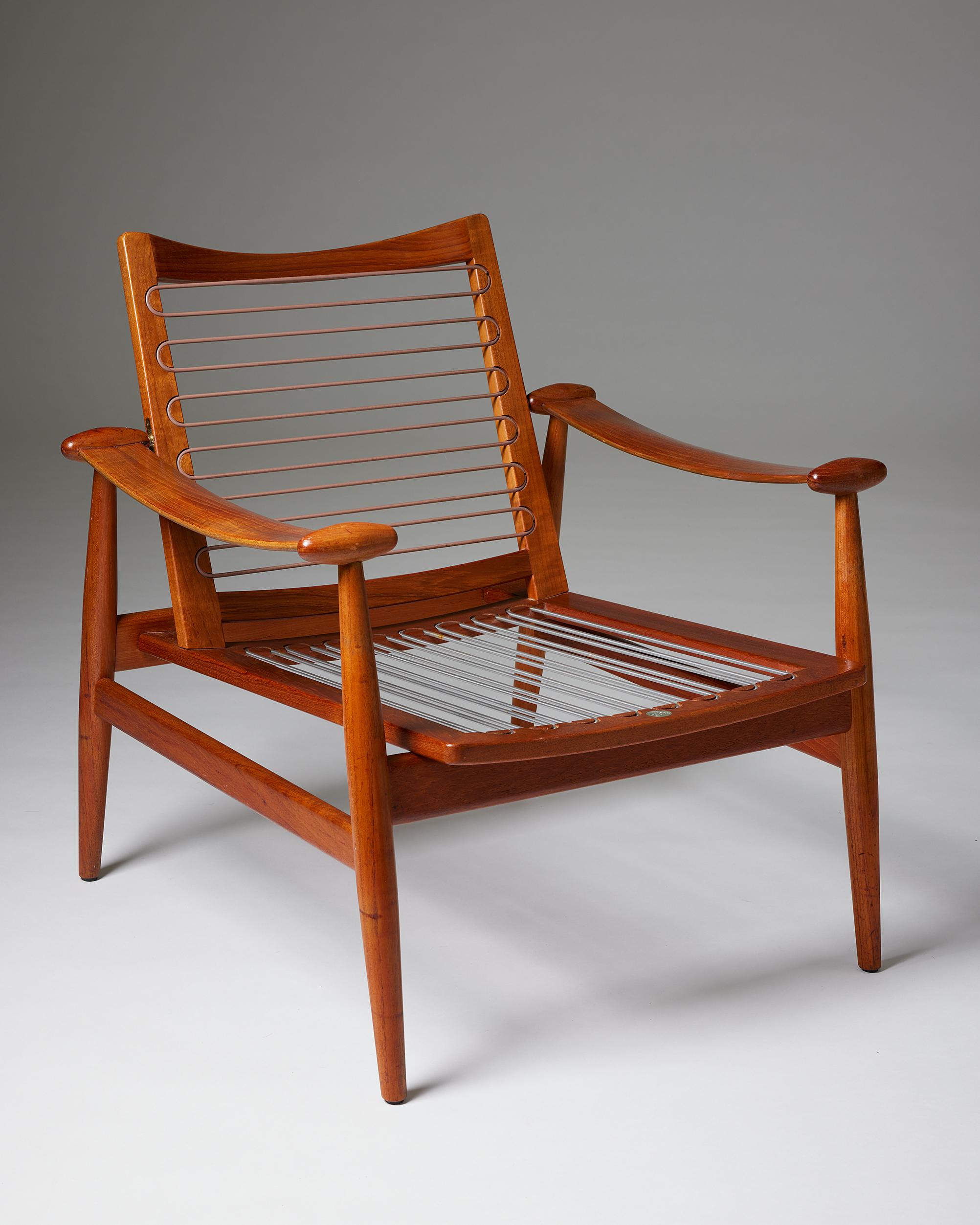 Fabric Chair ‘Spade’ Model FD 133 Designed by Finn Juhl for Frankrike & Søn, Denmark For Sale