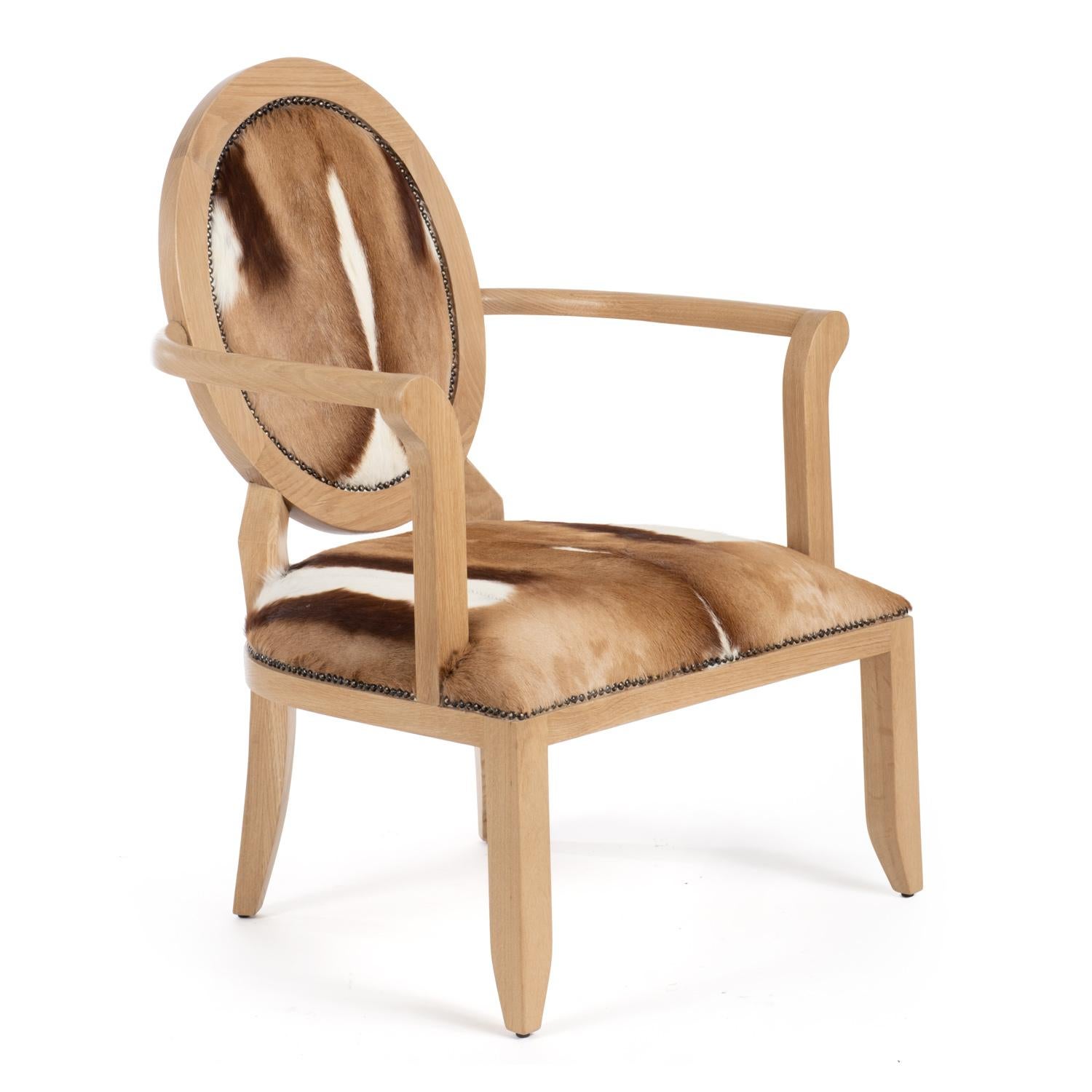 Contemporary Chair, Springbok Hide Manhattan For Sale