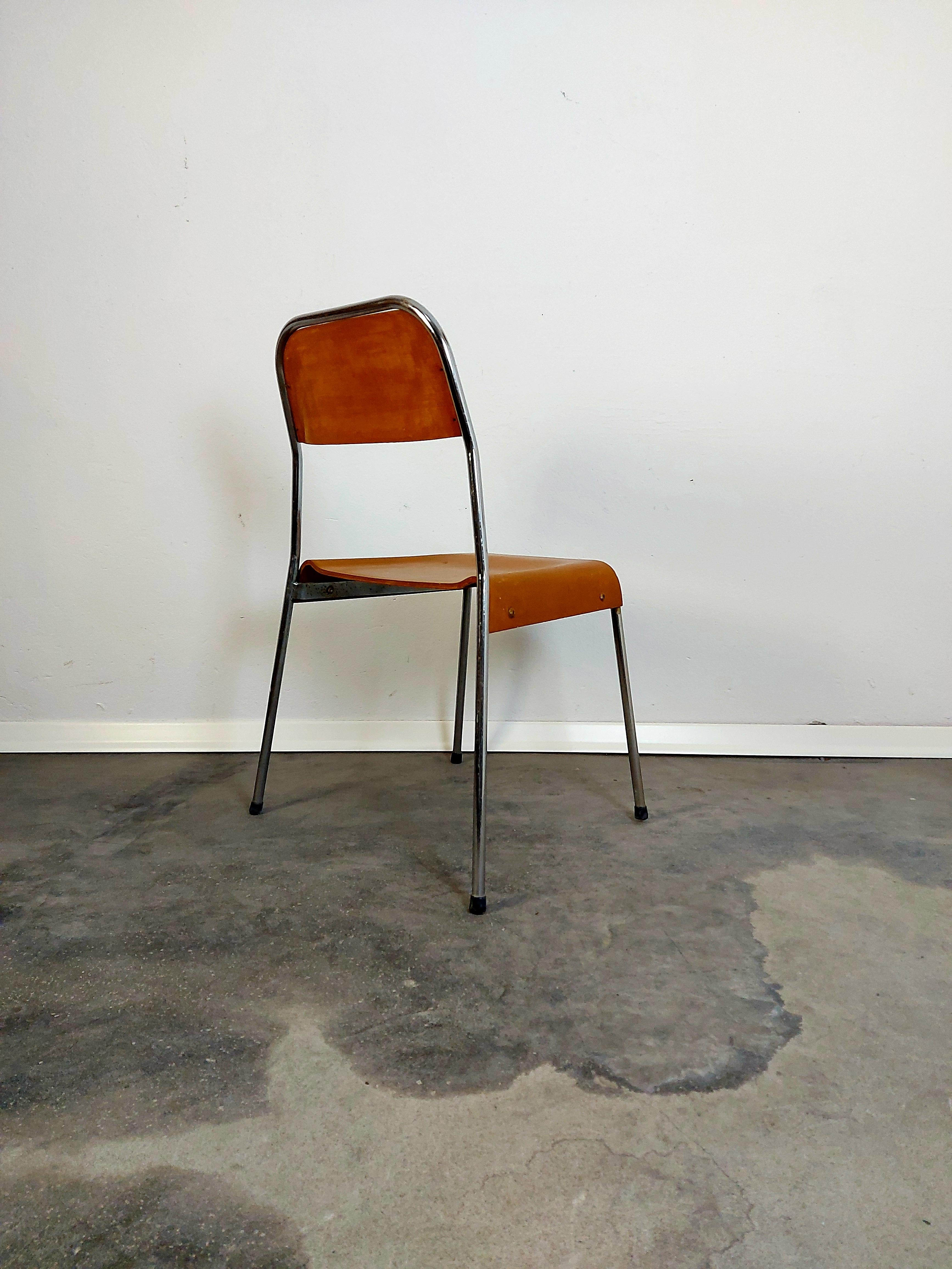 Chair, Stackable, 1970s, 1 of 4 In Good Condition For Sale In Ljubljana, SI