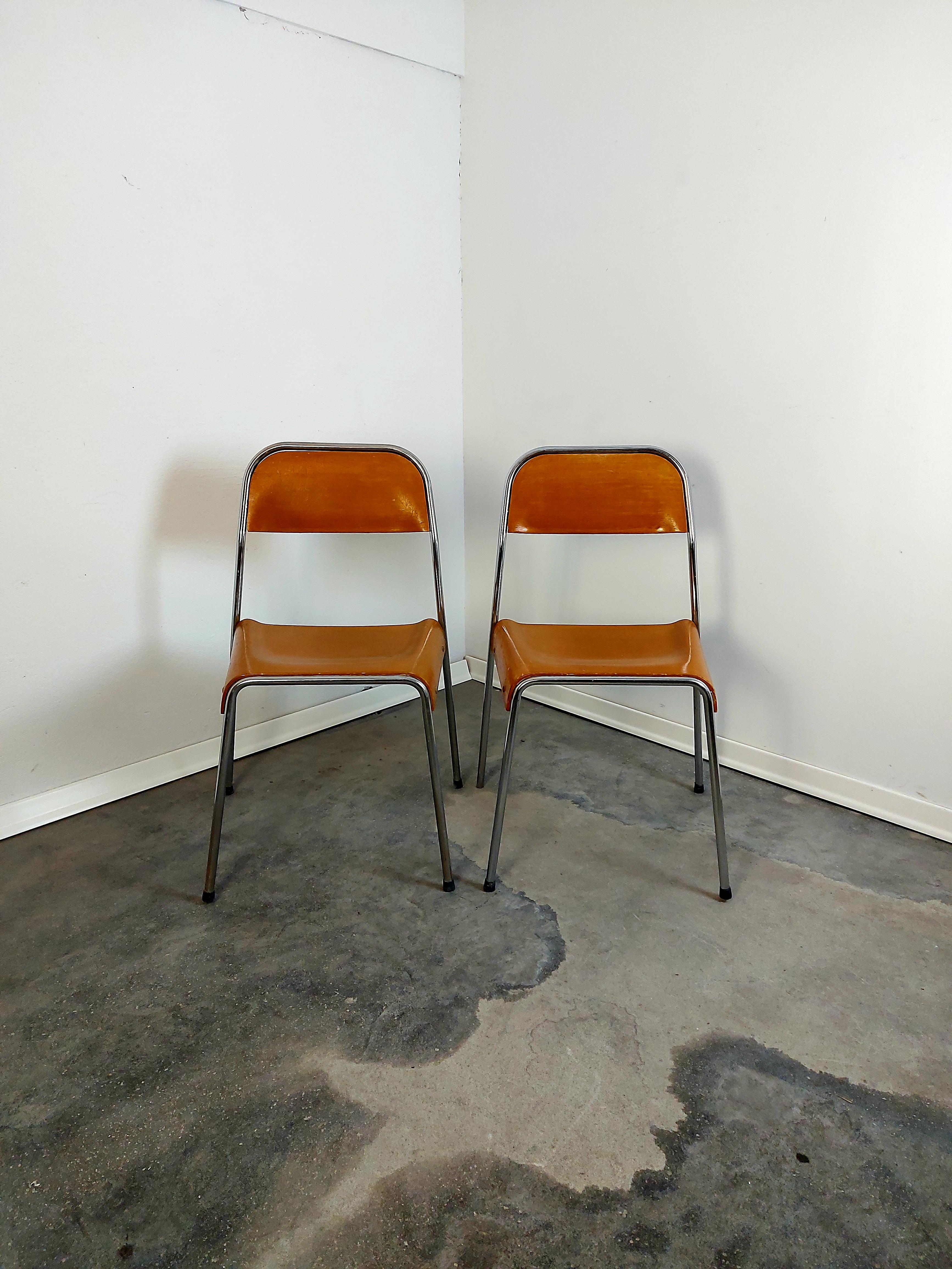 Mid-Century Modern Chair, Stackable, 1970s, 1 of 5