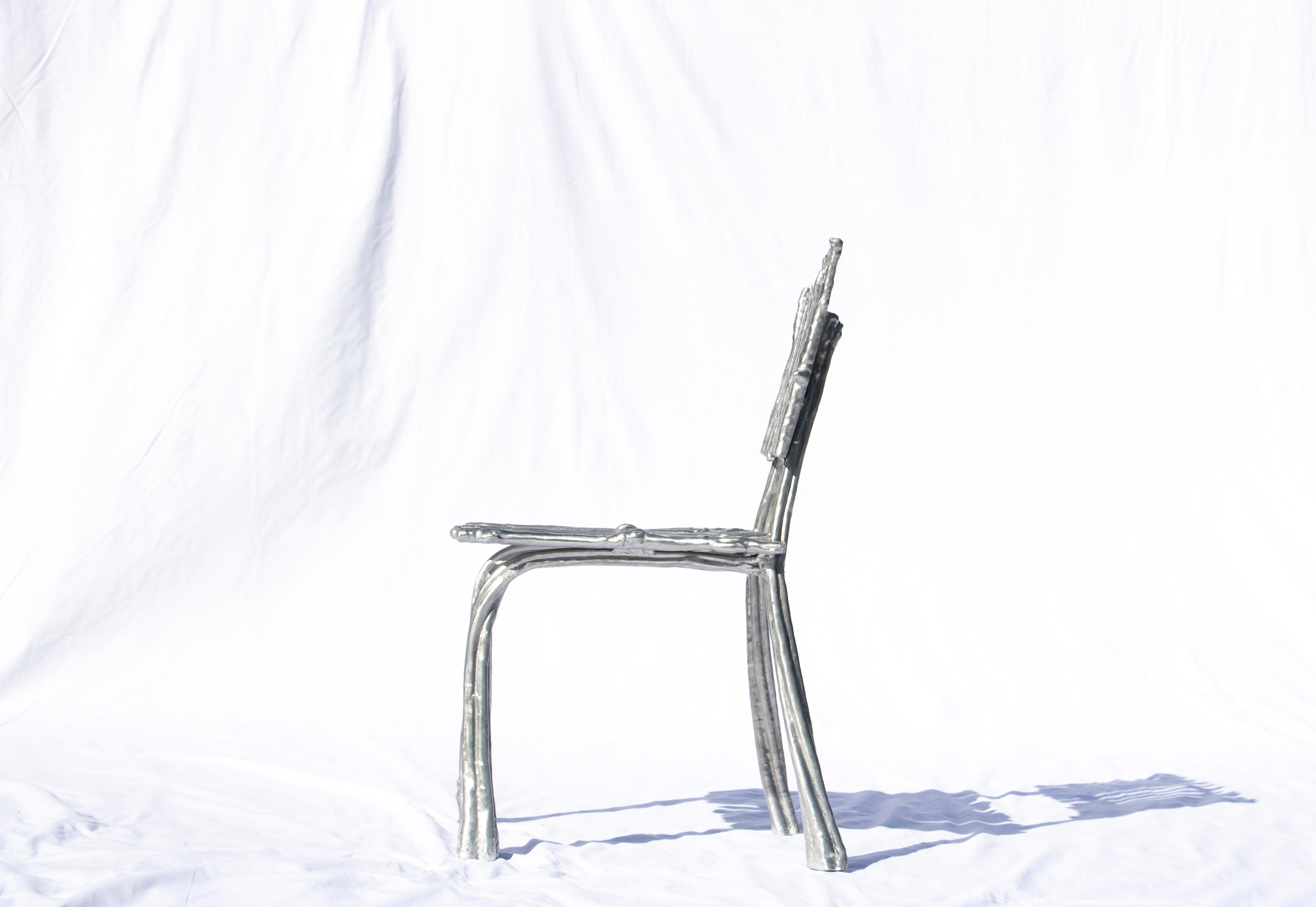 Aluminium Chaise T006, pièce unique du Studio Nicolas Erauw en vente