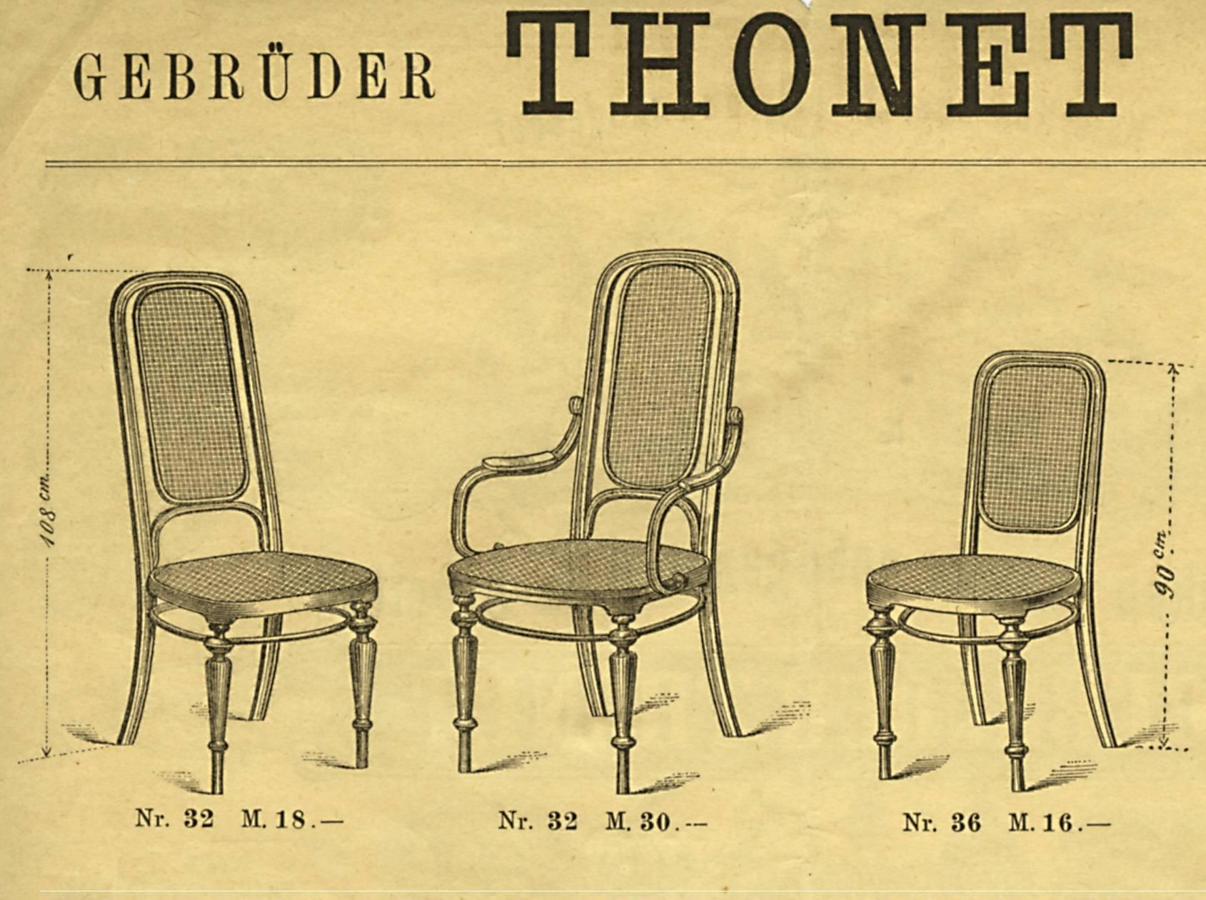 Bentwood Chair Thonet Nr.32, circa 1883
