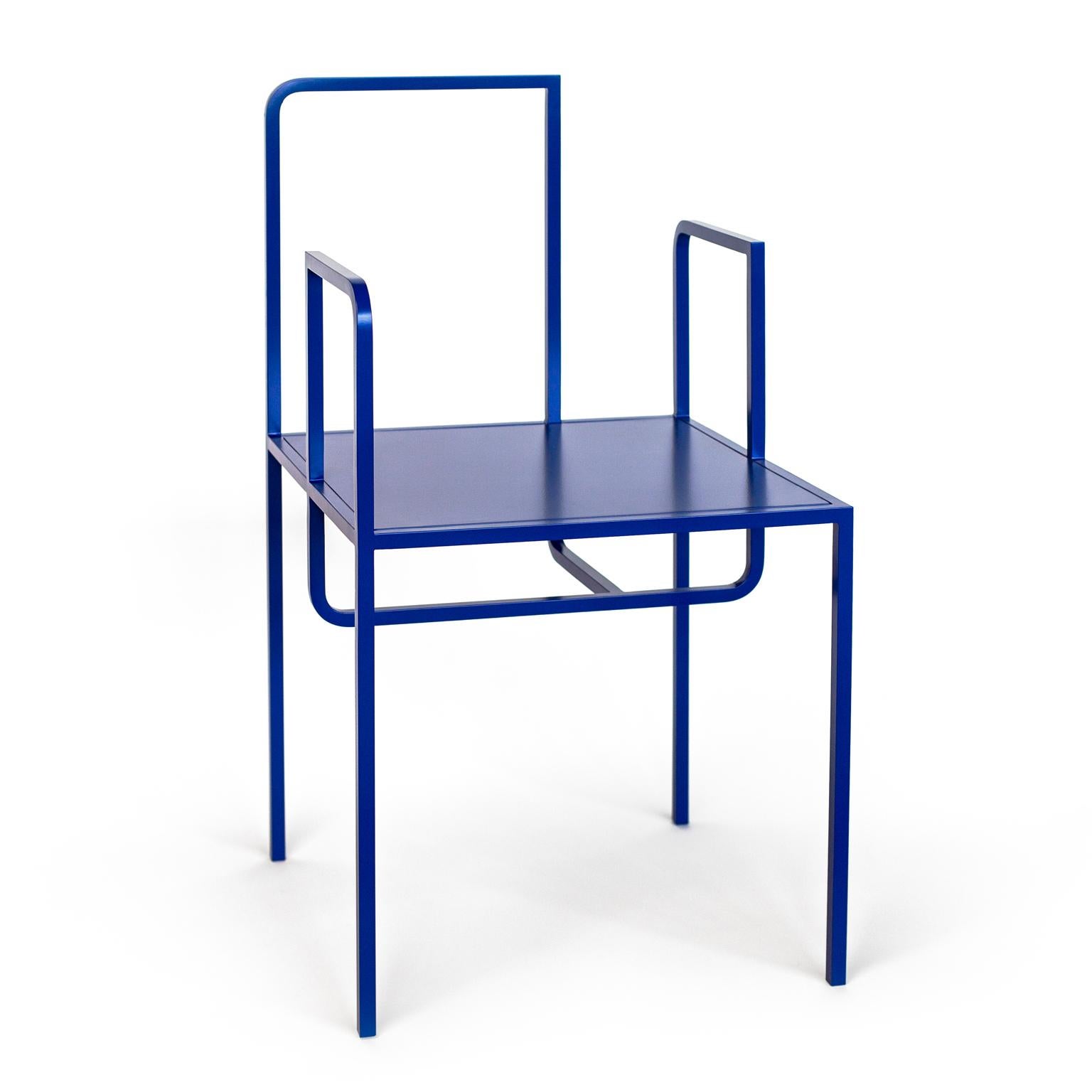 Minimalist Contemporary  Chair WEI by Studio 1+11,  in Blue Edition , 21st Century  Germany For Sale