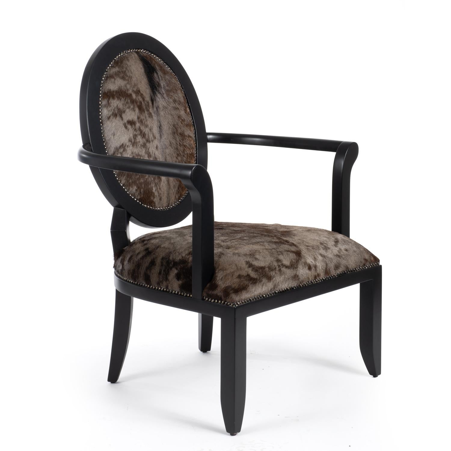 Chair, Wildebeest Hide Manhattan In New Condition For Sale In New York, NY