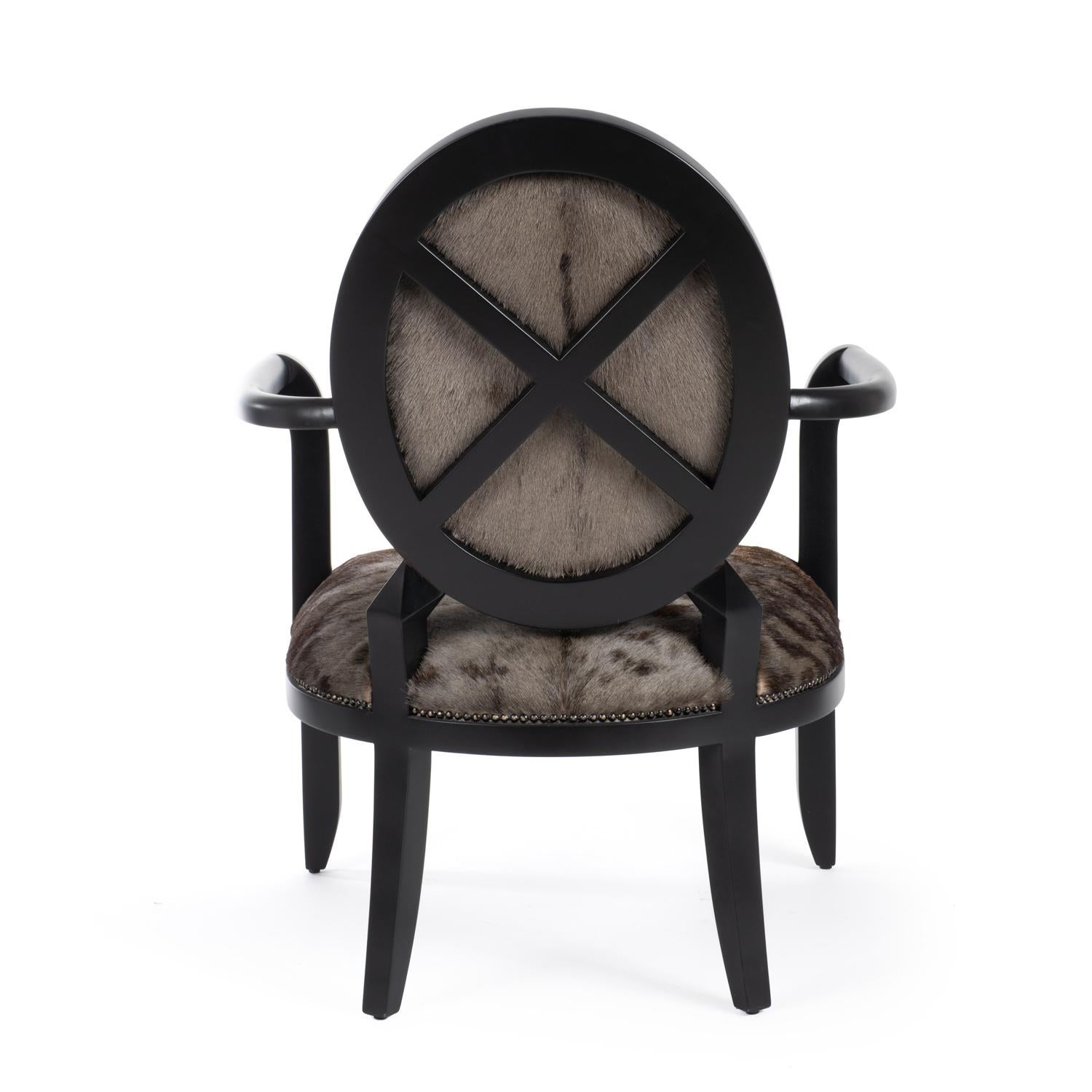 Contemporary Chair, Wildebeest Hide Manhattan For Sale