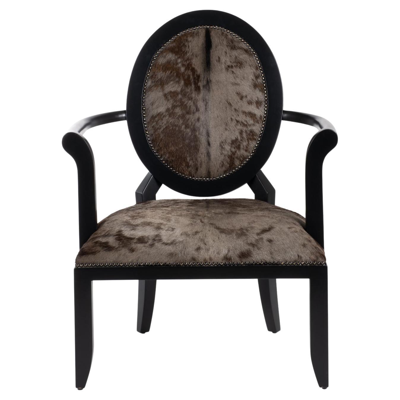 Chair, Wildebeest Hide Manhattan