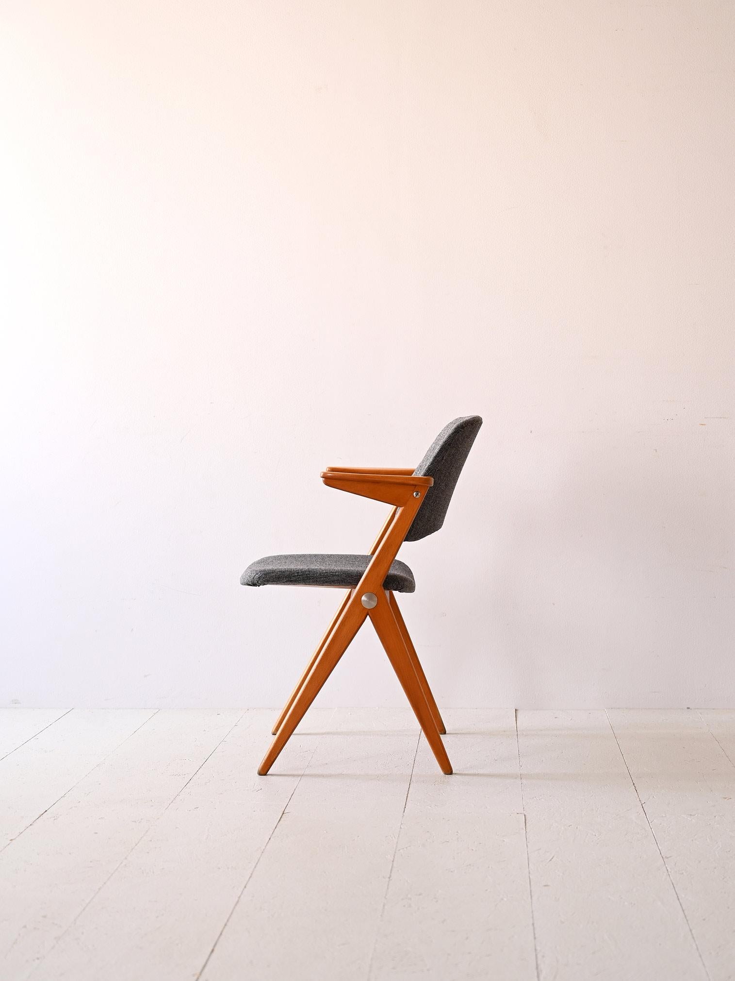 Scandinavian Modern Chair with armrests by Bengt Ruda for NK For Sale
