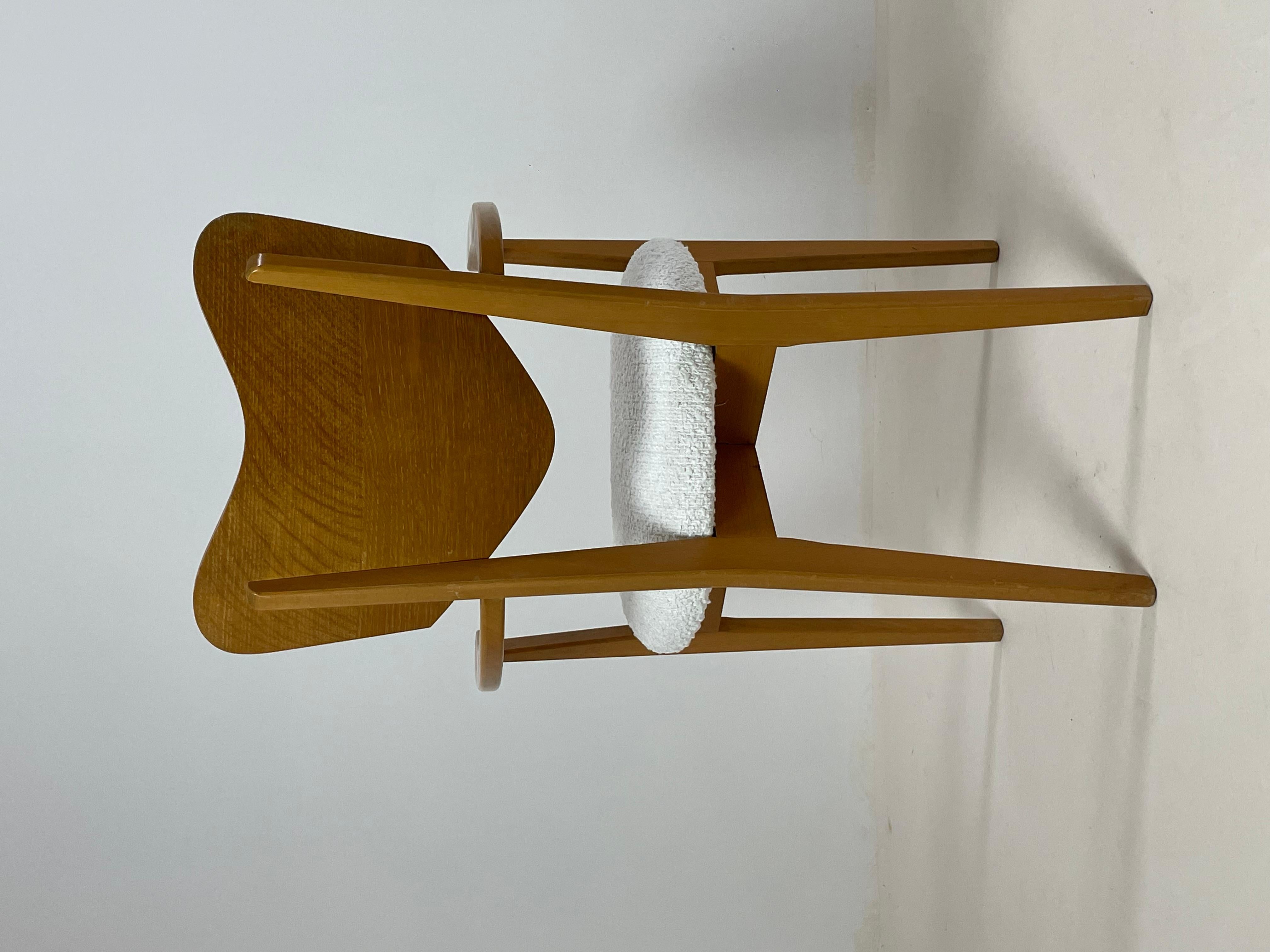 French chair with armrests by René Jean Caillette, France  For Sale