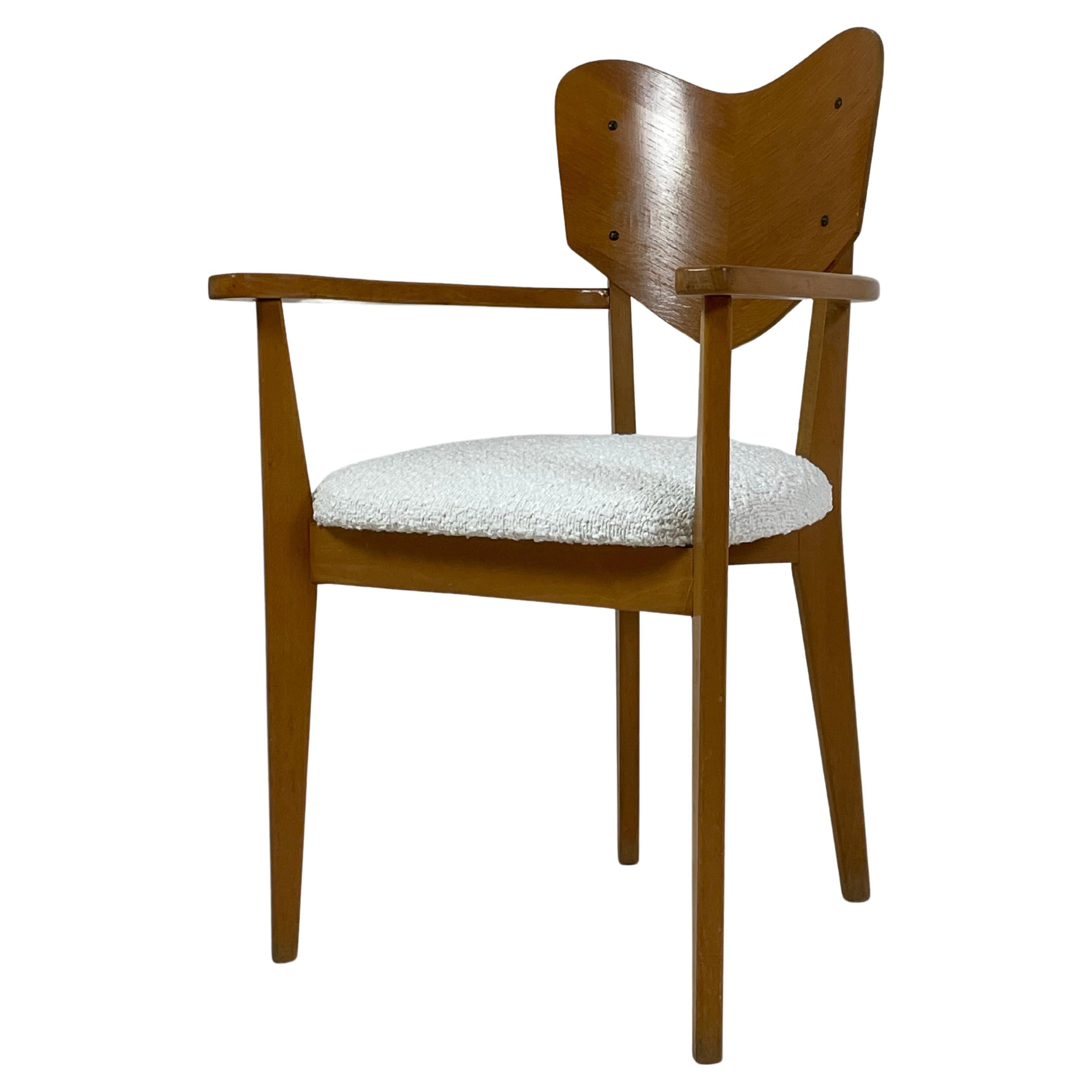 chair with armrests by René Jean Caillette, France  For Sale