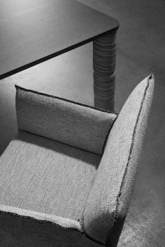 Chair with armrests Gervasoni Ghost 125 design Paola Navone Grande Bouclé Calais