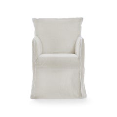 Silla con reposabrazos Gervasoni Ghost 25 diseño Paola Navone - Trama Vaniglia