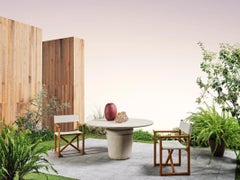 Chair with armrests Gervasoni Hashi 24 design Federica Biasi - Iroko - Beige
