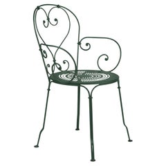 Chair with arms Fermob - 1900 Armchair - Cedar green