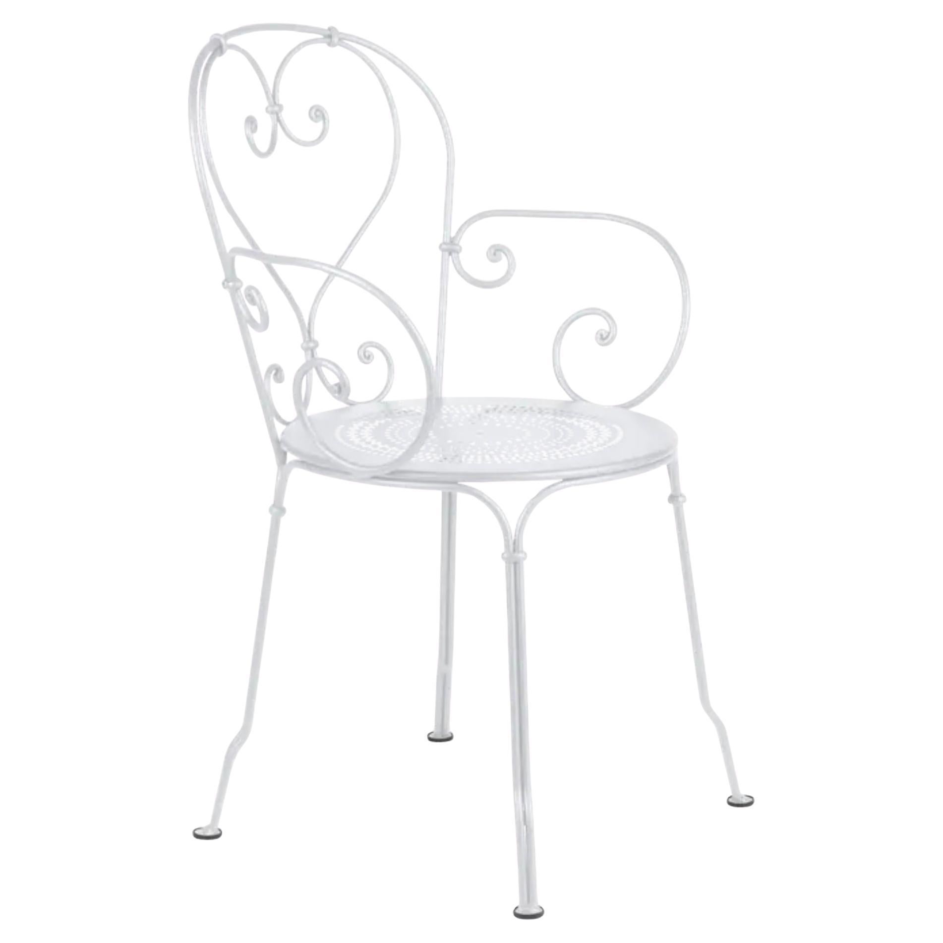 Chair with arms Fermob - 1900 Armchair -  Cotton White